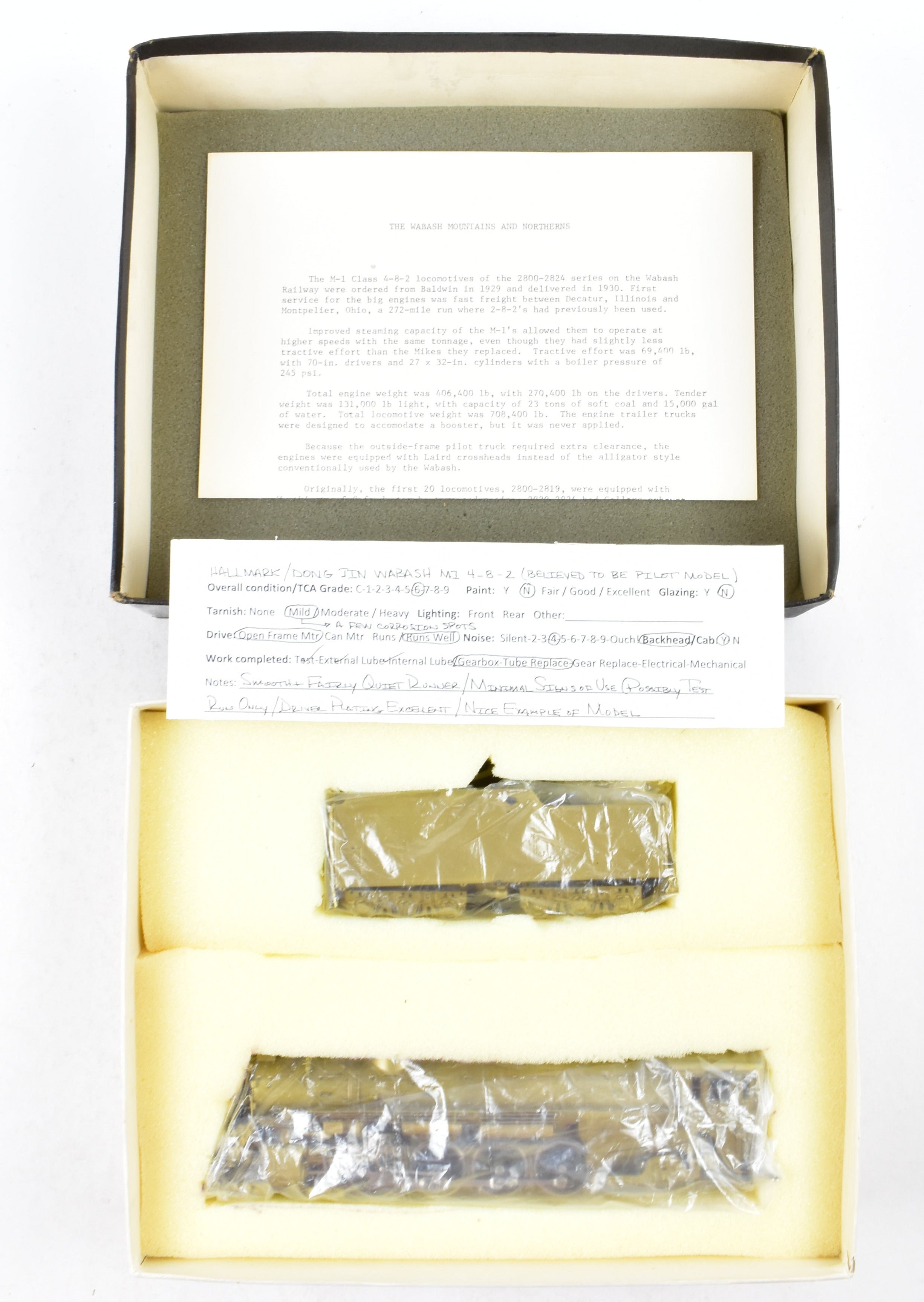 HO Brass Hallmark Models Wabash Class M - 1 4 - 8 - 2 Possible Pilot Mountain Model