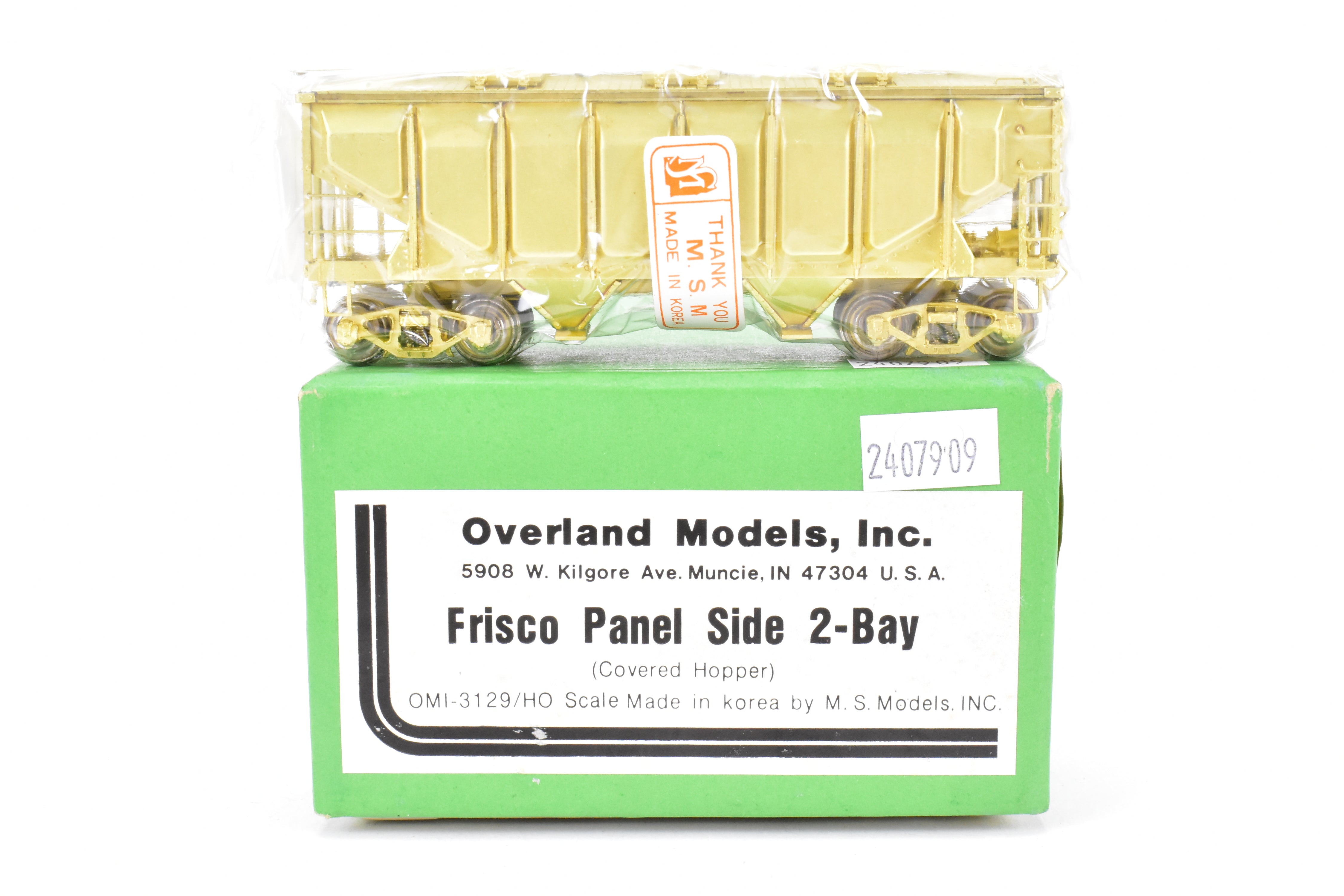 Brand - New HO Scale Brass SLSF - Frisco Panel Side 2 - Bay Covered Hopper Model by Overland Models, Inc. (OMI)