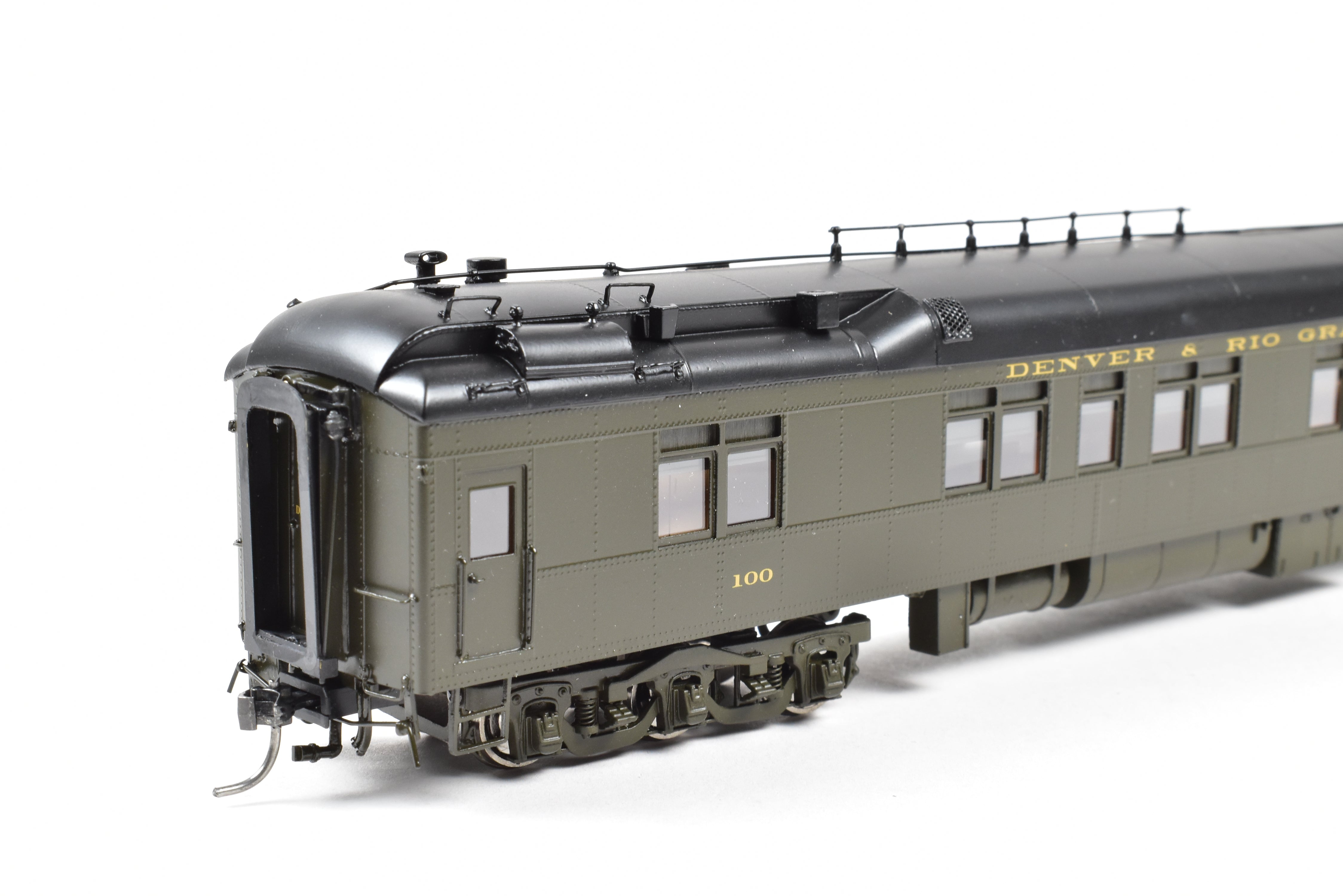 1937 - 1951 Era HO NEW Brass North Bank Line D&RGW 100 Pullman Green Business Car