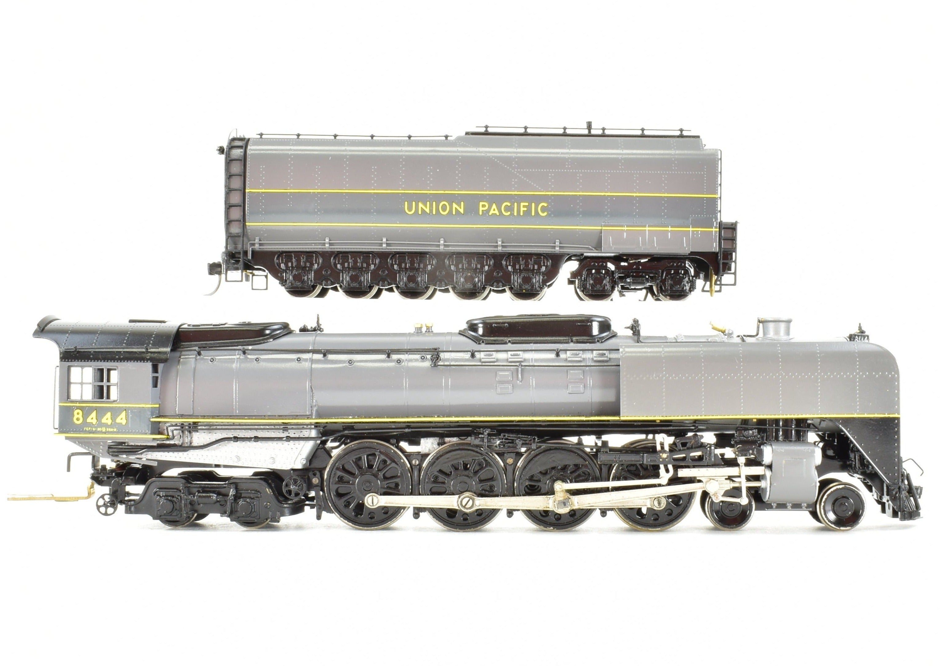 HO Scale Brass Model Train by Westside Model Co. - Union Pacific Class FEF - 2 4 - 8 - 4 Professionally Painted Locomotive No. 8444