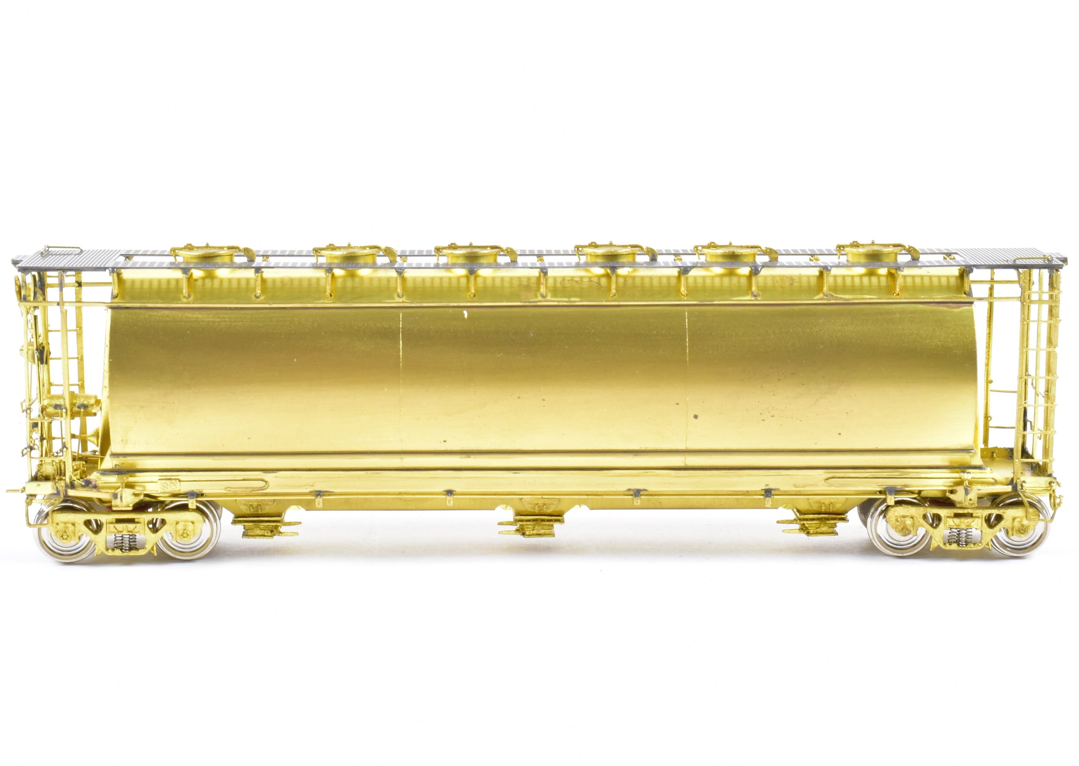 HO Scale Brass Model Train - OMI (Overland Models, Inc.) CB&Q - Burlington Route ACF Cylindrical Covered Hopper for Model Railroad Enthusiasts
