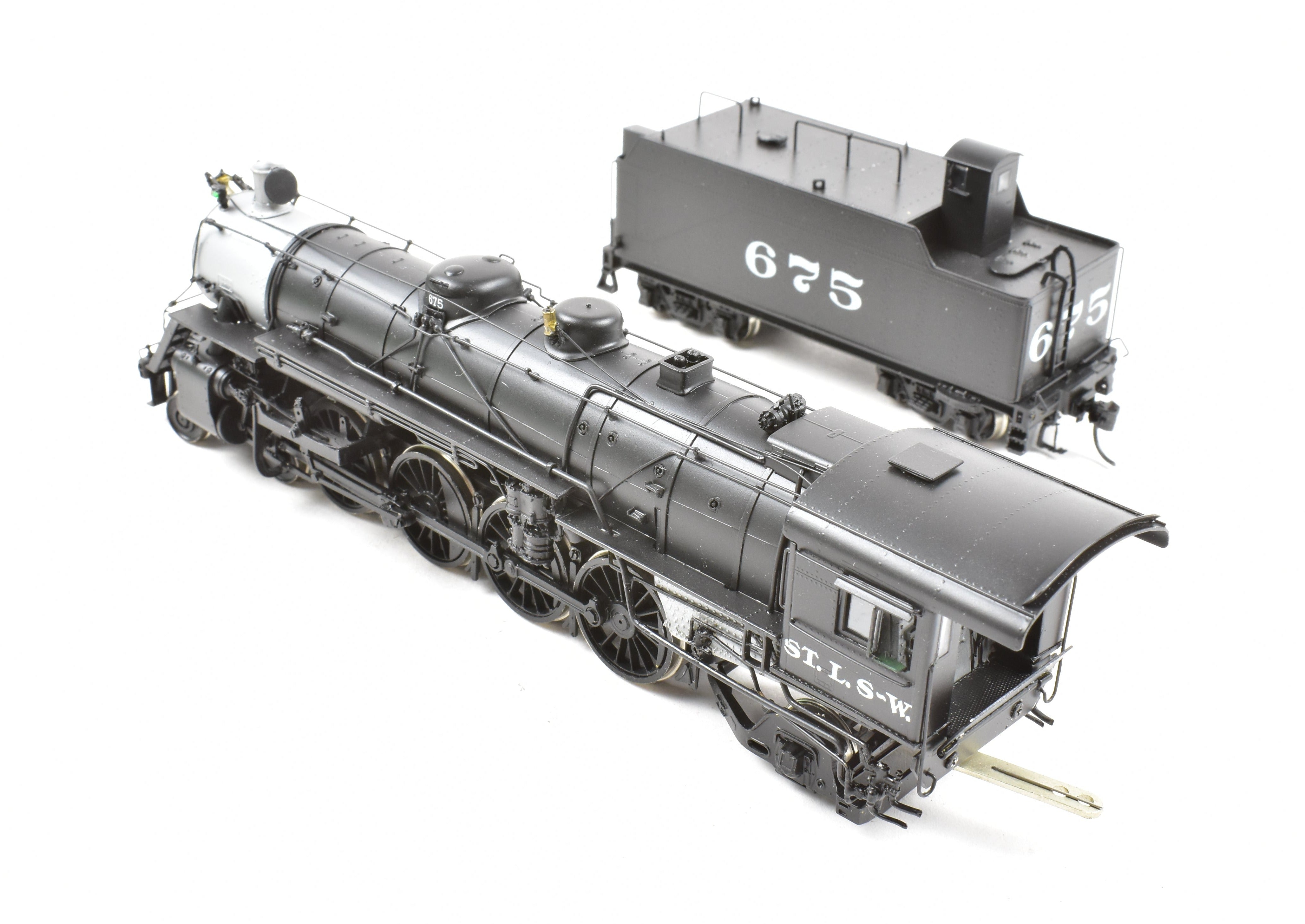 HO Scale Brass Model Steam Locomotive - Overland Models, Inc. OMI SSW - Cotton Belt LO 4-8-2 Mountain Professionally Painted