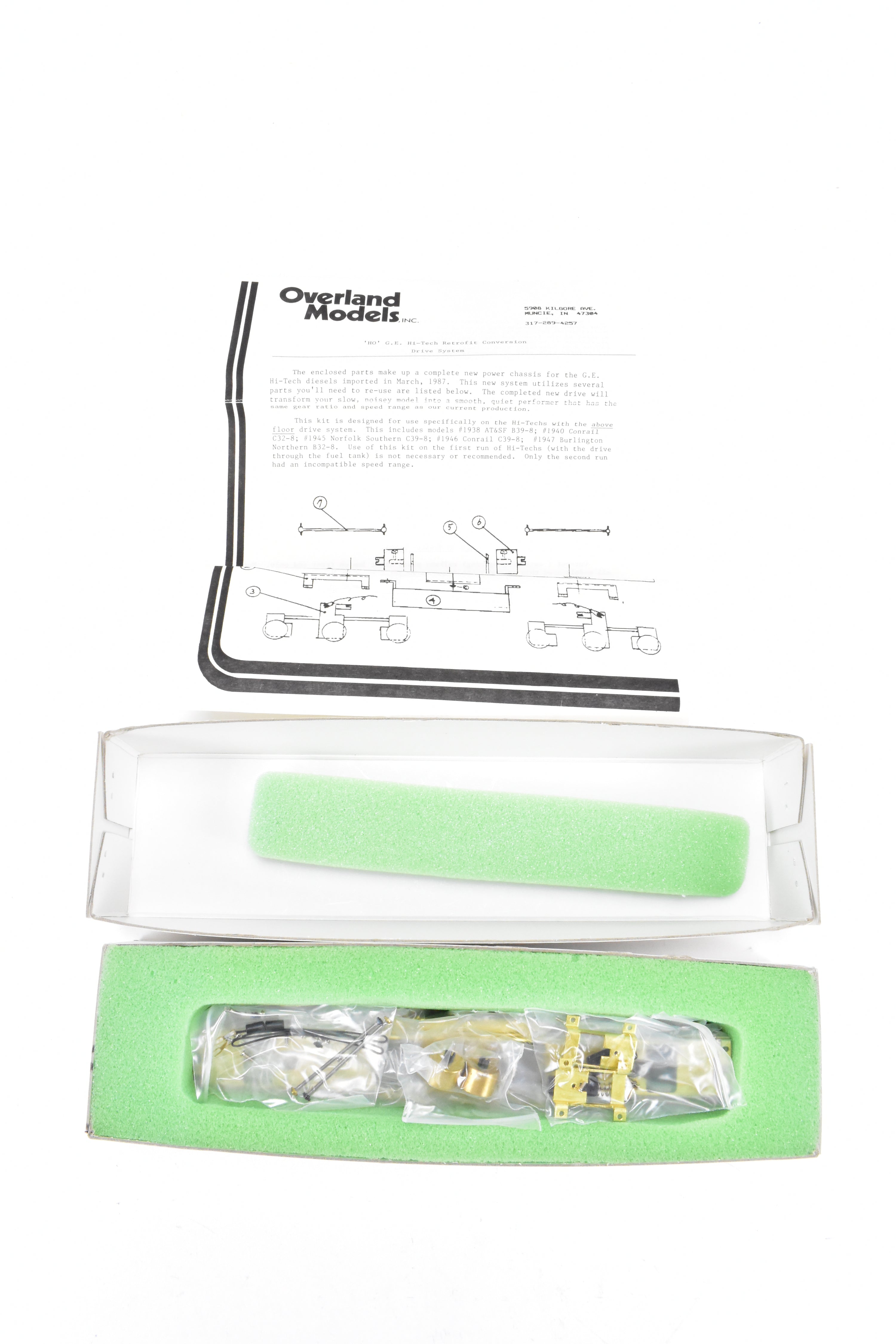 HO Scale Brass Conversion Drive KIT by Overland Models, Inc. (OMI) for NS - Norfolk Southern and CR - Conrail GE C39 - 8 Tank Drive Model Trains