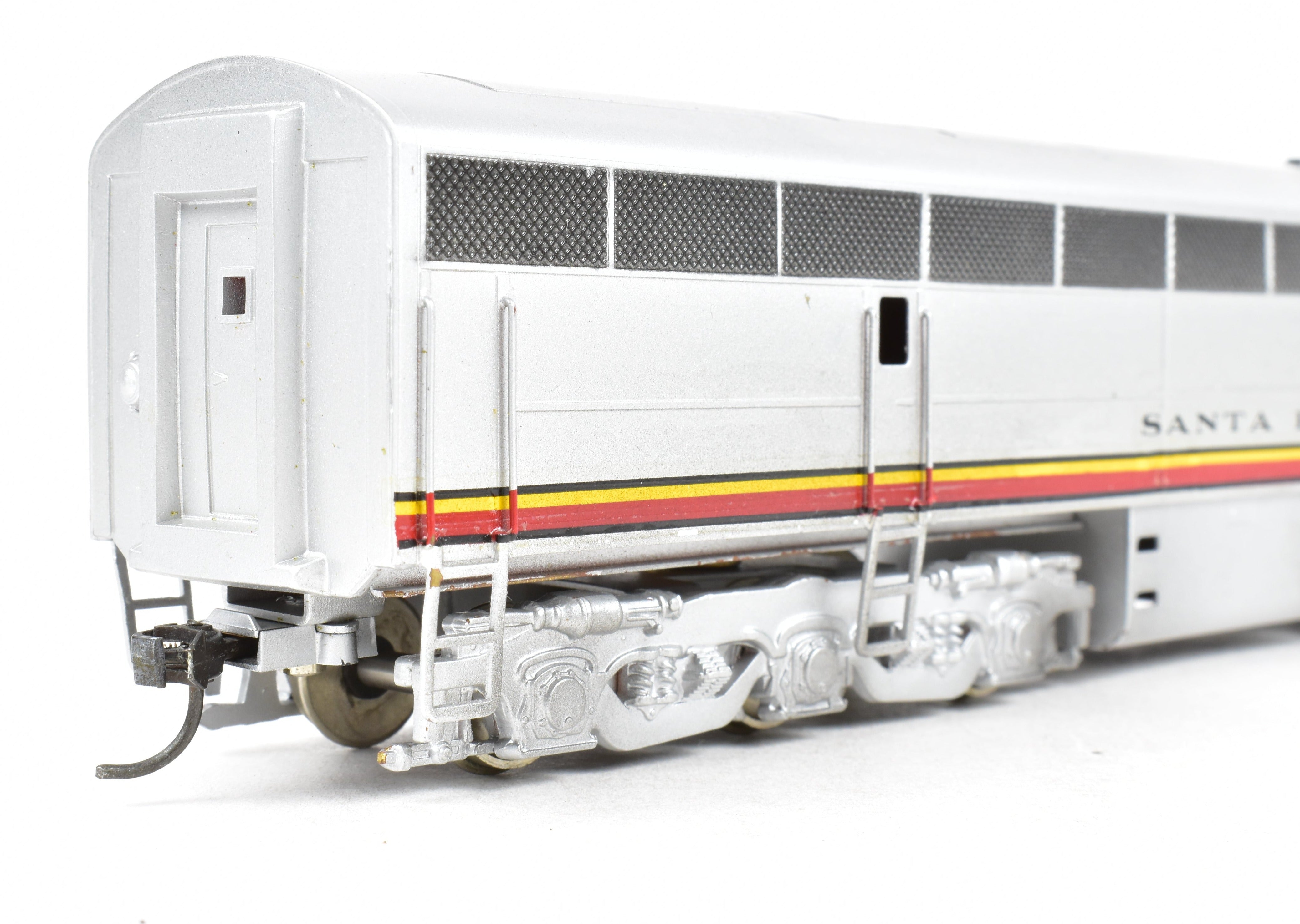 HO Scale Brass Red Ball AT&SF - Santa Fe Fairbanks Morse FM Erie Built A-B-A Set Model Trains with Custom Painted Finish and Can Motor Upgrades