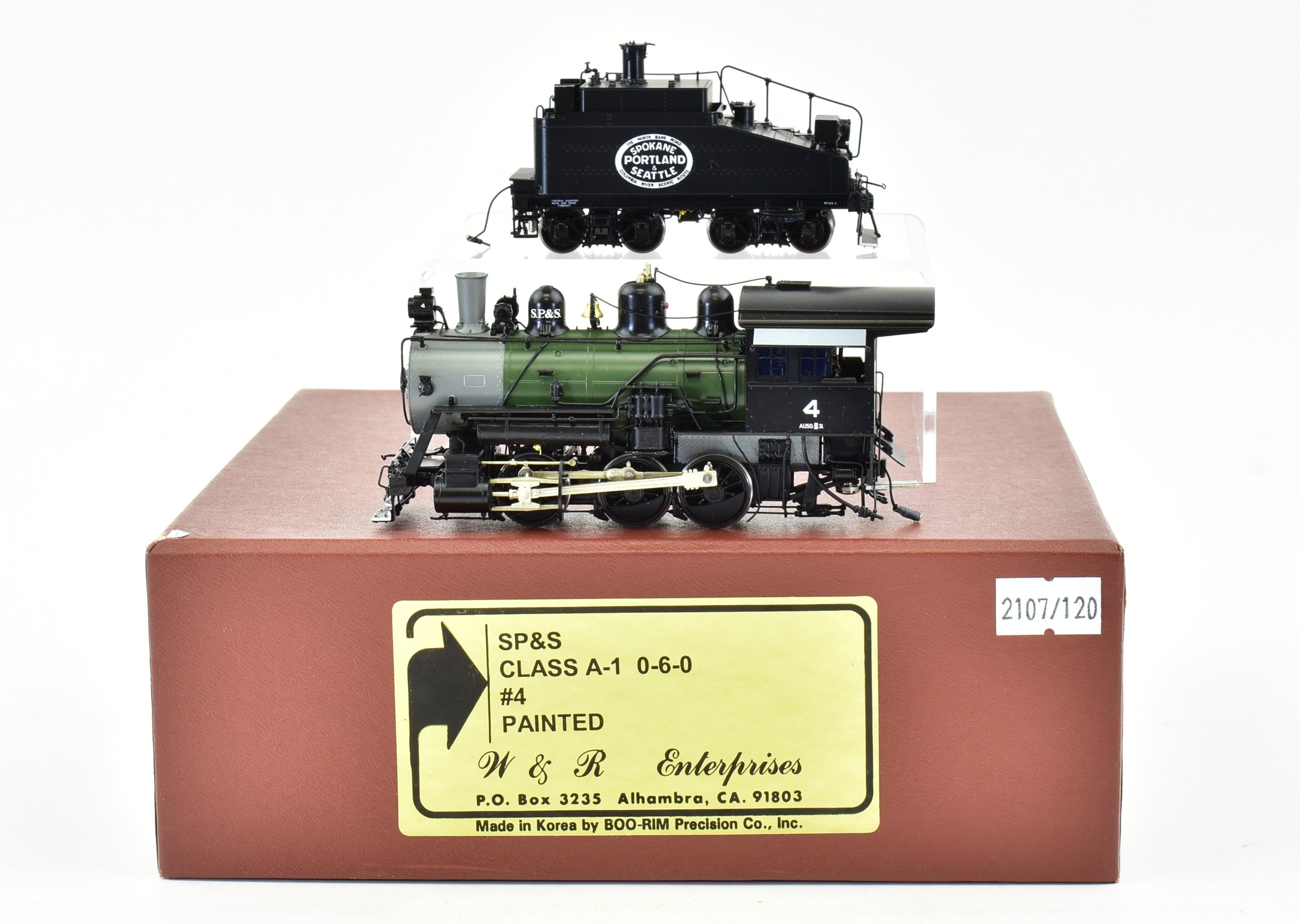 HO Brass Model by W&R Enterprises: Spokane, Portland & Seattle Railway A-1 0-6-0 #4 FP