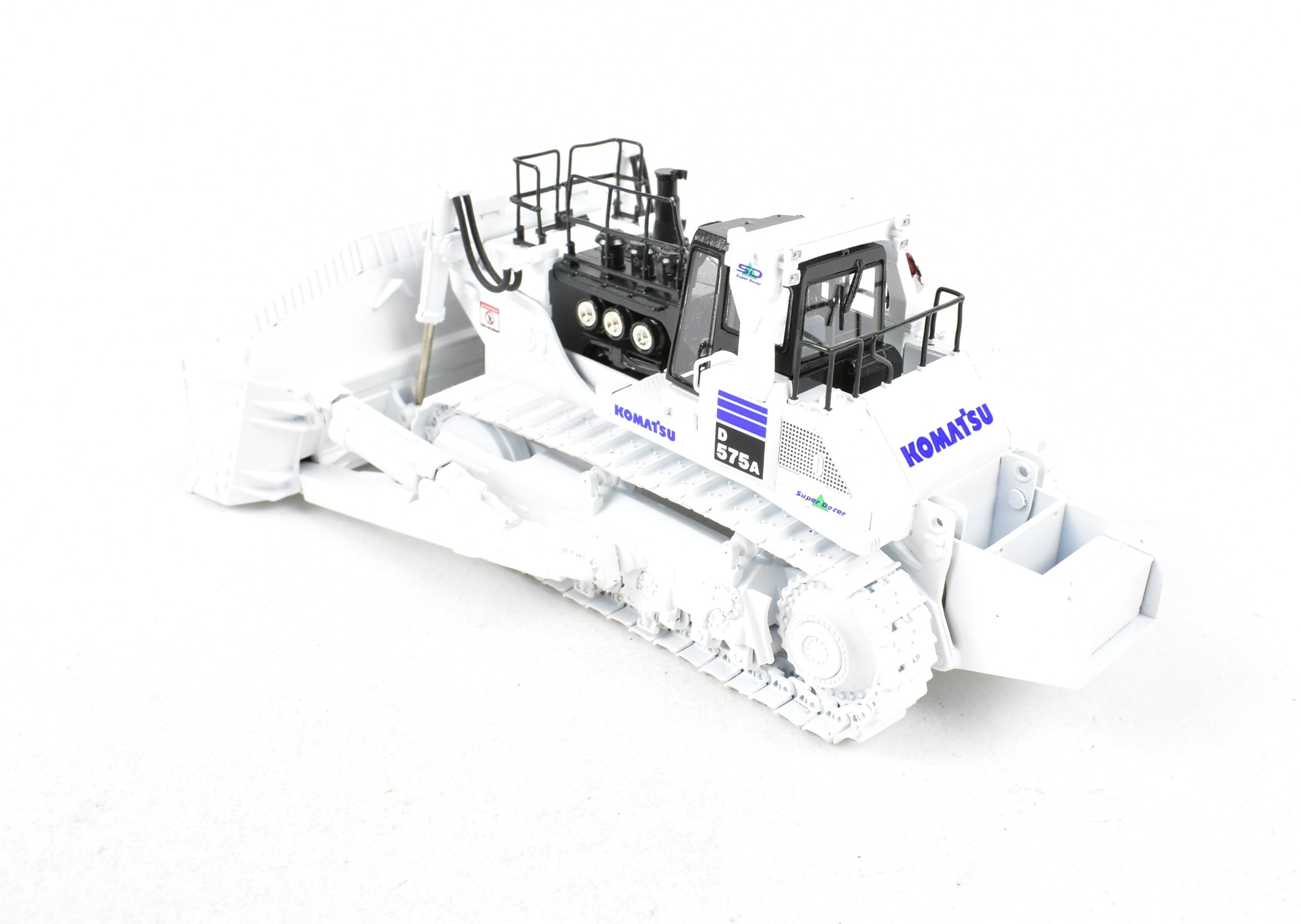 High - Quality HO Scale Brass Construction Model - Classic Mint Collectibles Komatsu D575A - 3 Super Dozer with Mine White Finish and Serial Number 1 from 2006 Production Run