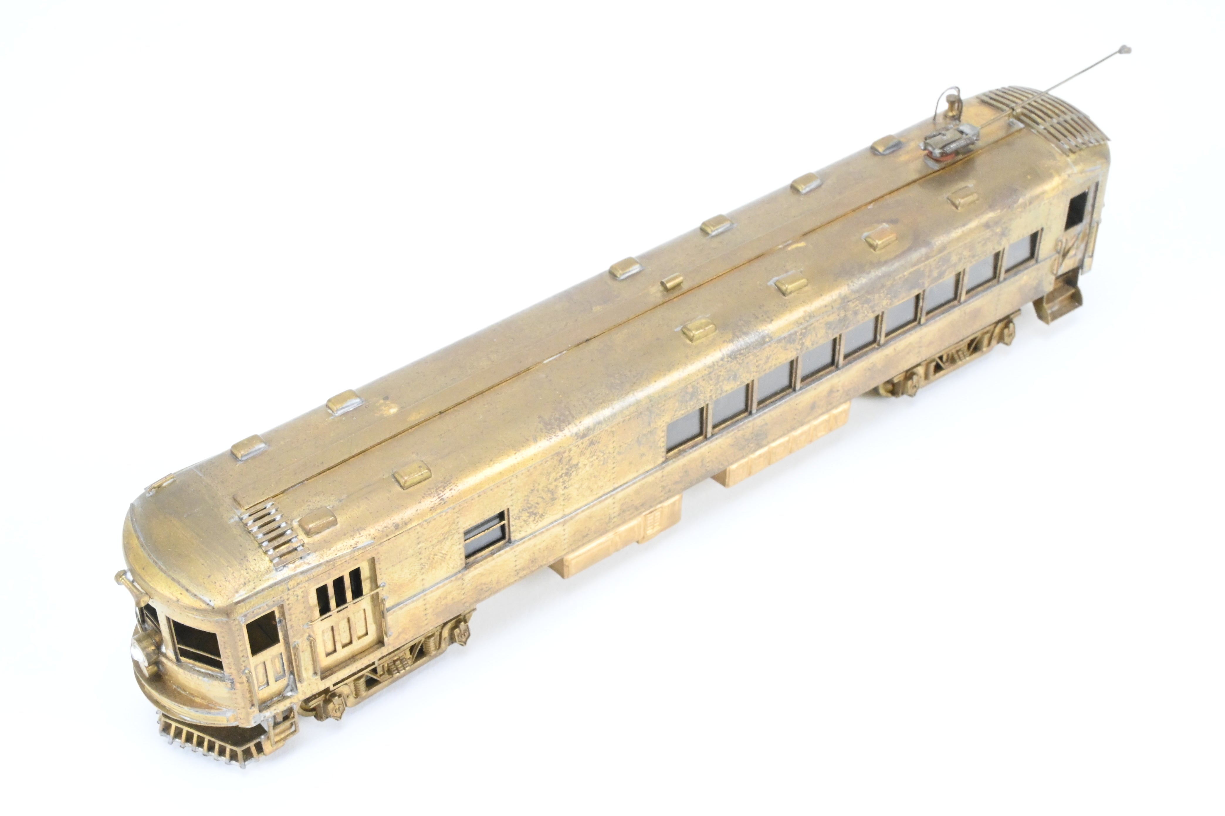 HO Scale Brass Ken Kidder Indiana Railroad Passenger RPO Interurban Model with Minor Wear