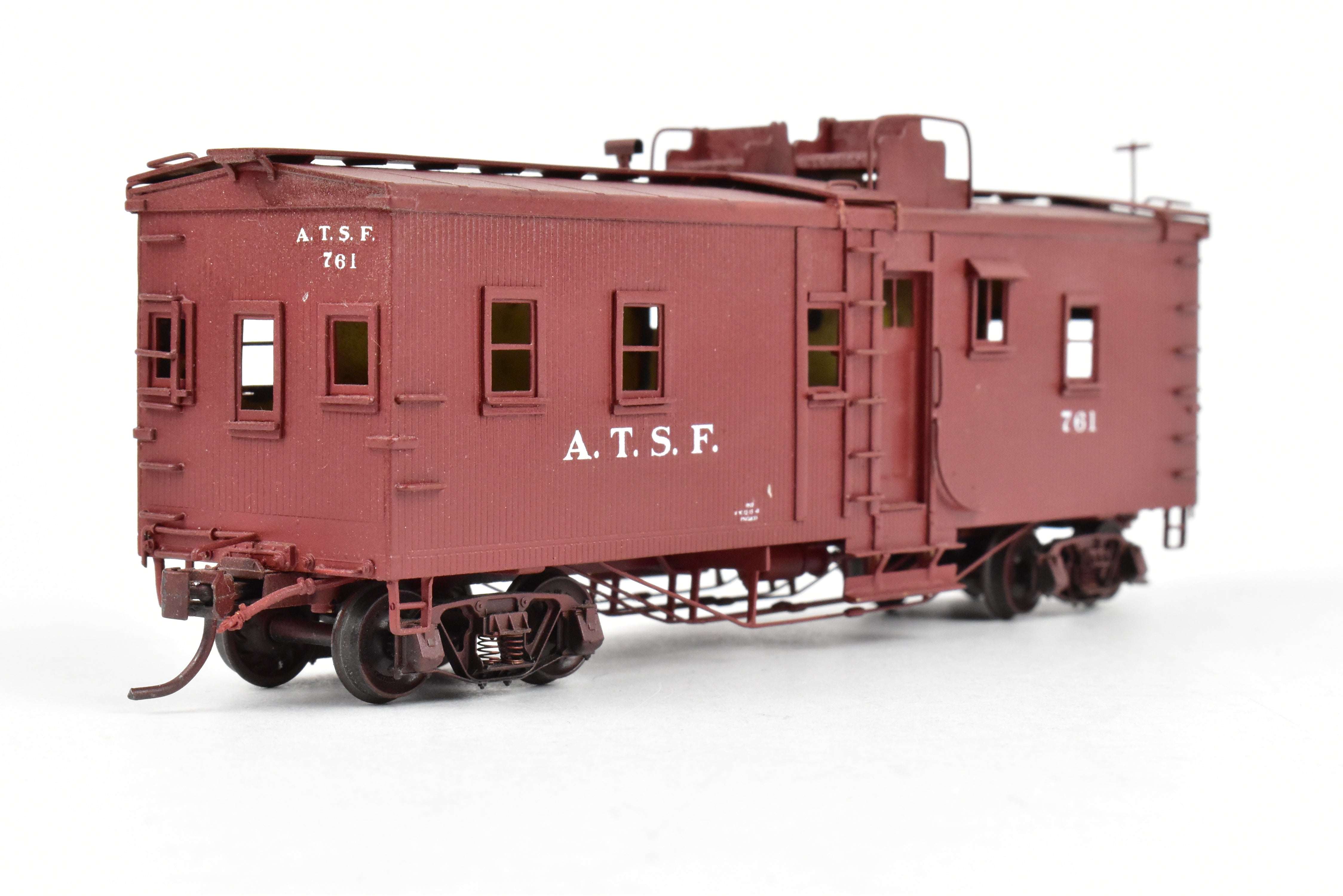 Custom Painted HO Brass Key Imports ATSF Santa Fe Caboose No. 761