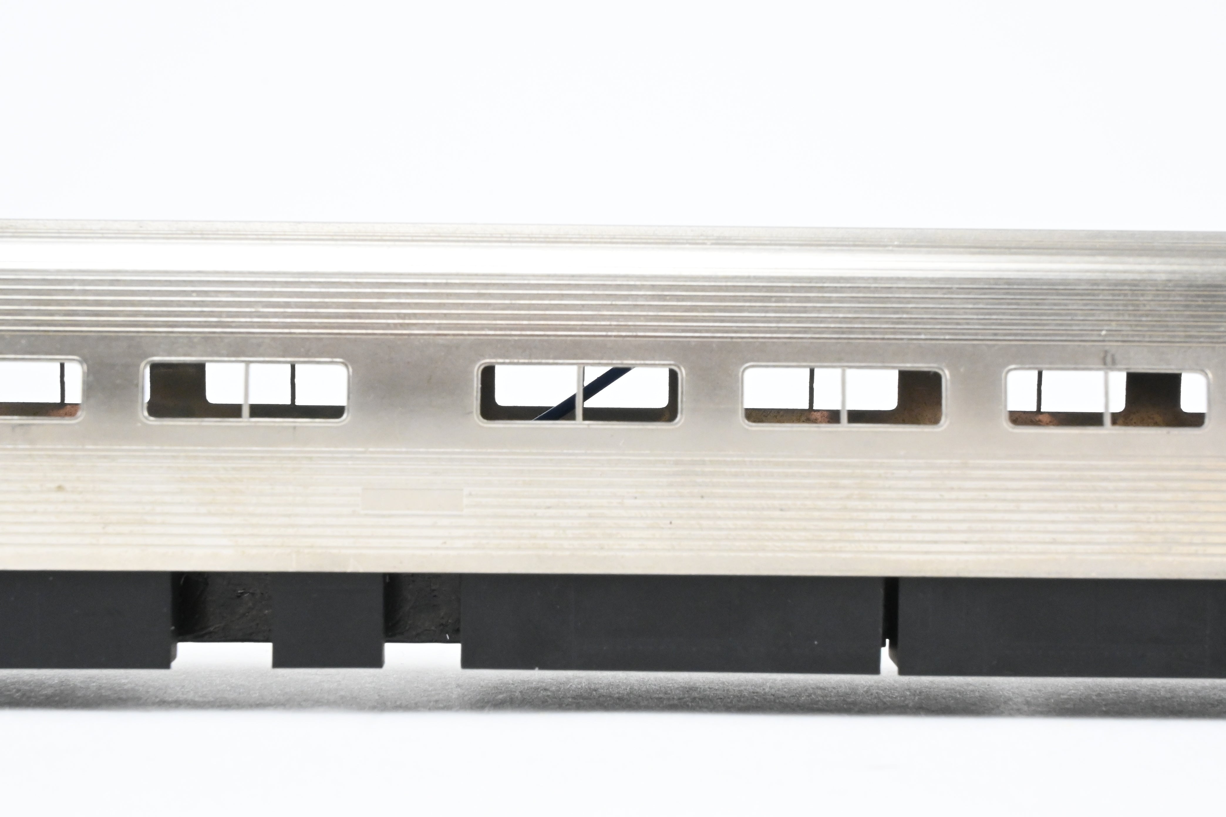 HO Scale Brass Gem Models Collectible PC - Penn Central/Amtrak Budd Metroliner 2-Car Set (1 Powered and 1 Non-Powered) with Factory Plated and Unlettered Finish
