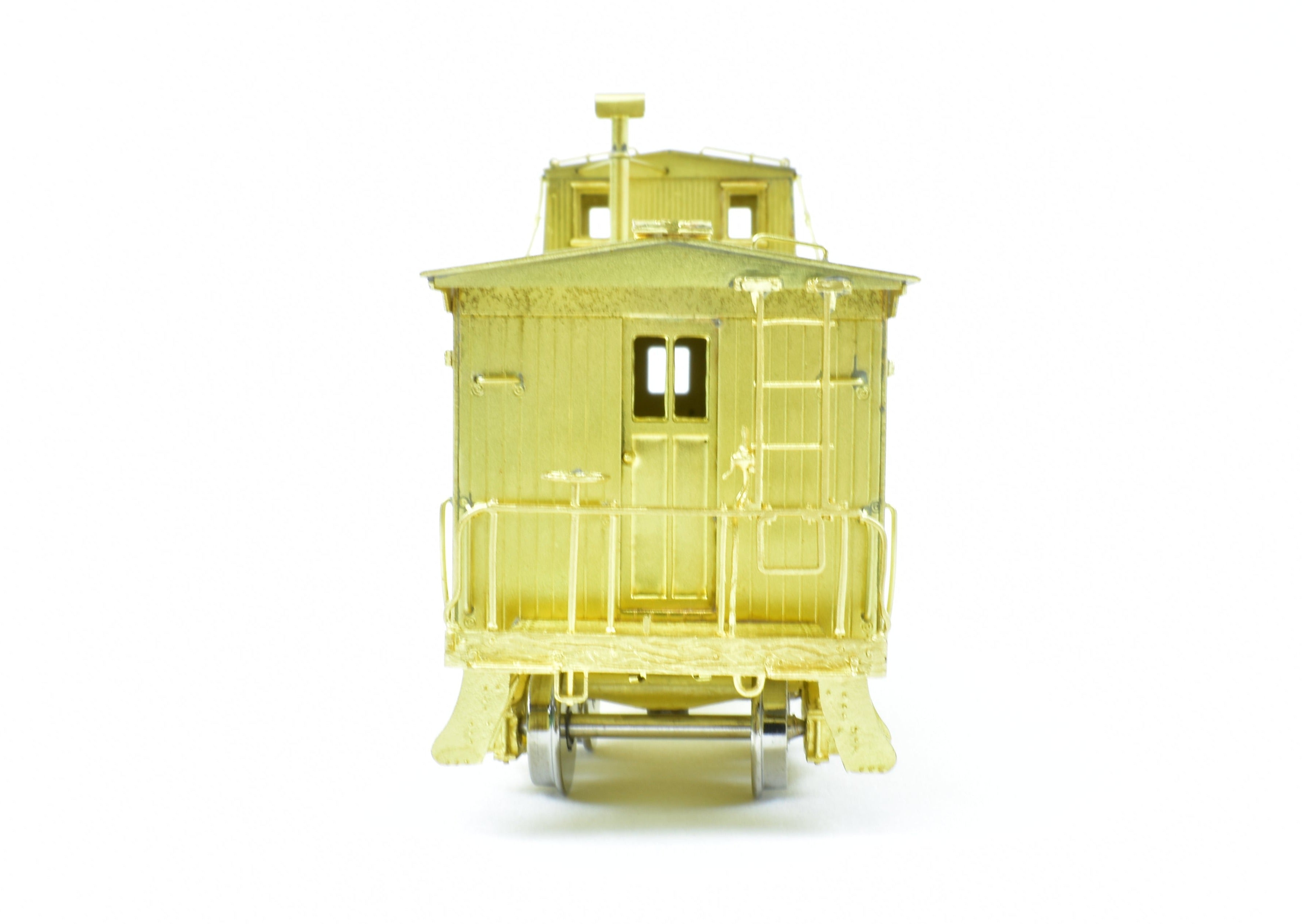 HO Brass OMI Overland Models Soo Line Wood Sheath Caboose with Two Side Windows