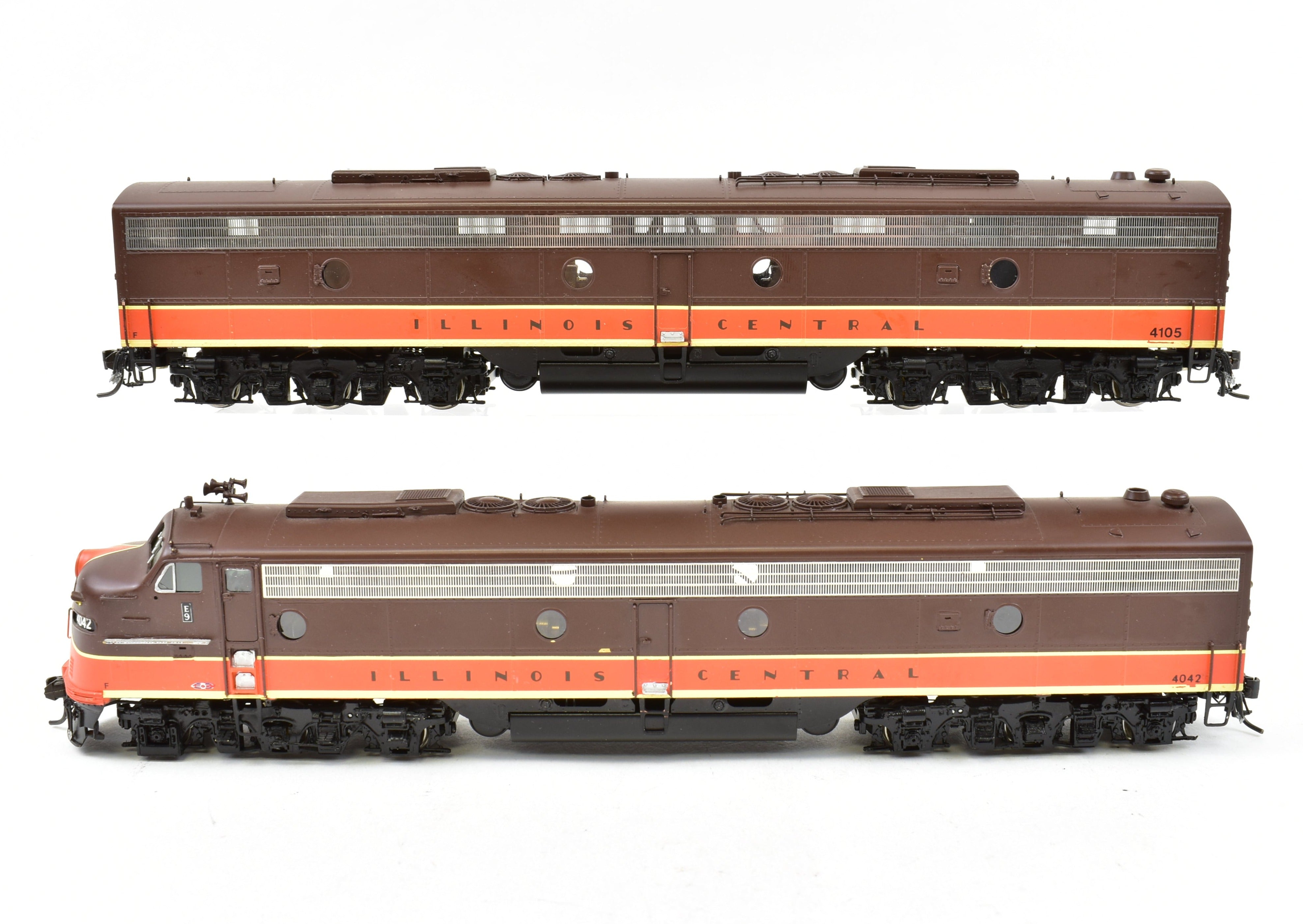 Overland Models IC Illinois Central EMD E9 - A & E8 - B Set, Pro - Painted, ReBoxx