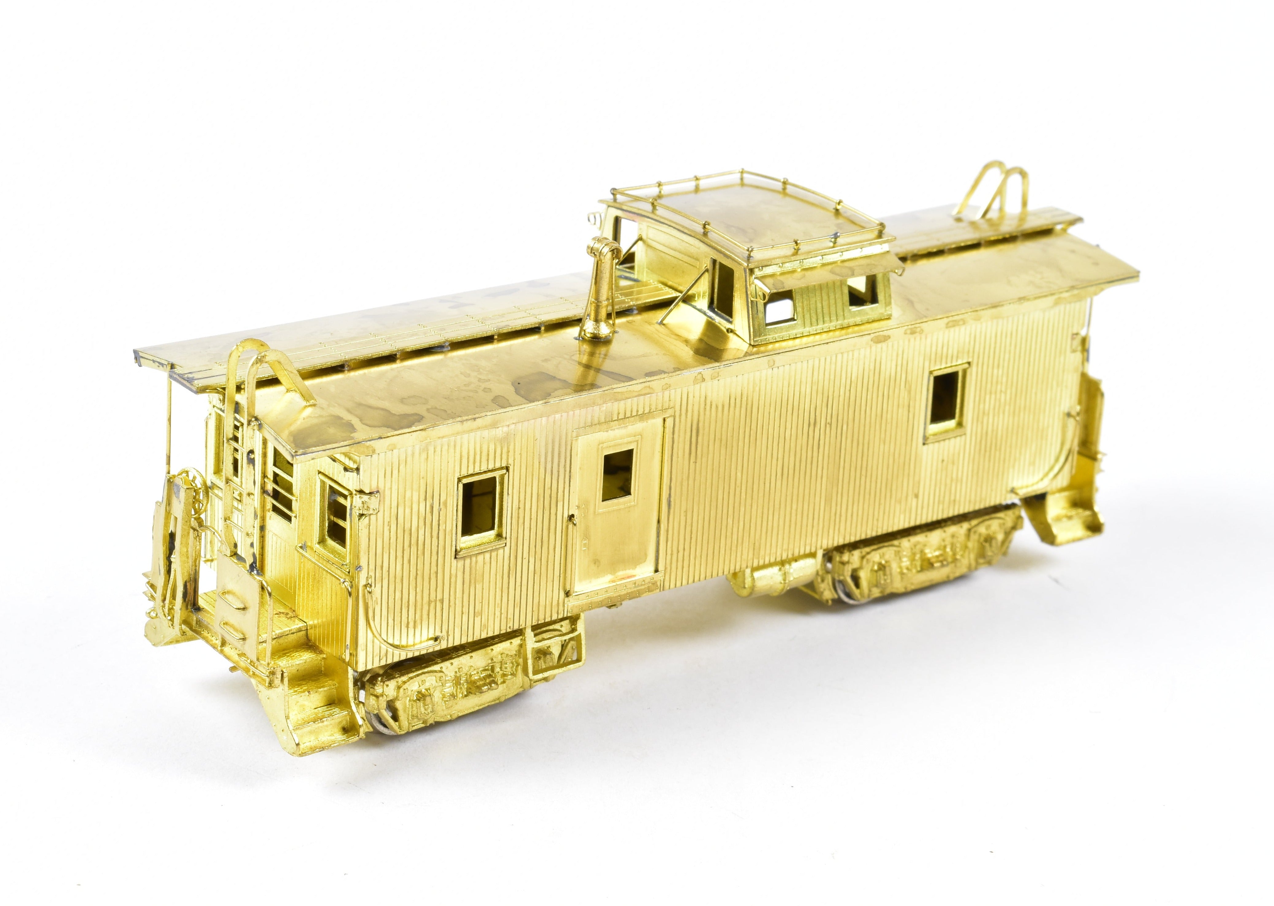 HO Scale Brass Model - OMI (Overland Models, Inc.) Union Pacific (UP) CA - 1 Wood Caboose Side Door with Modern Ends and Wood Beam Trucks for Model Trains