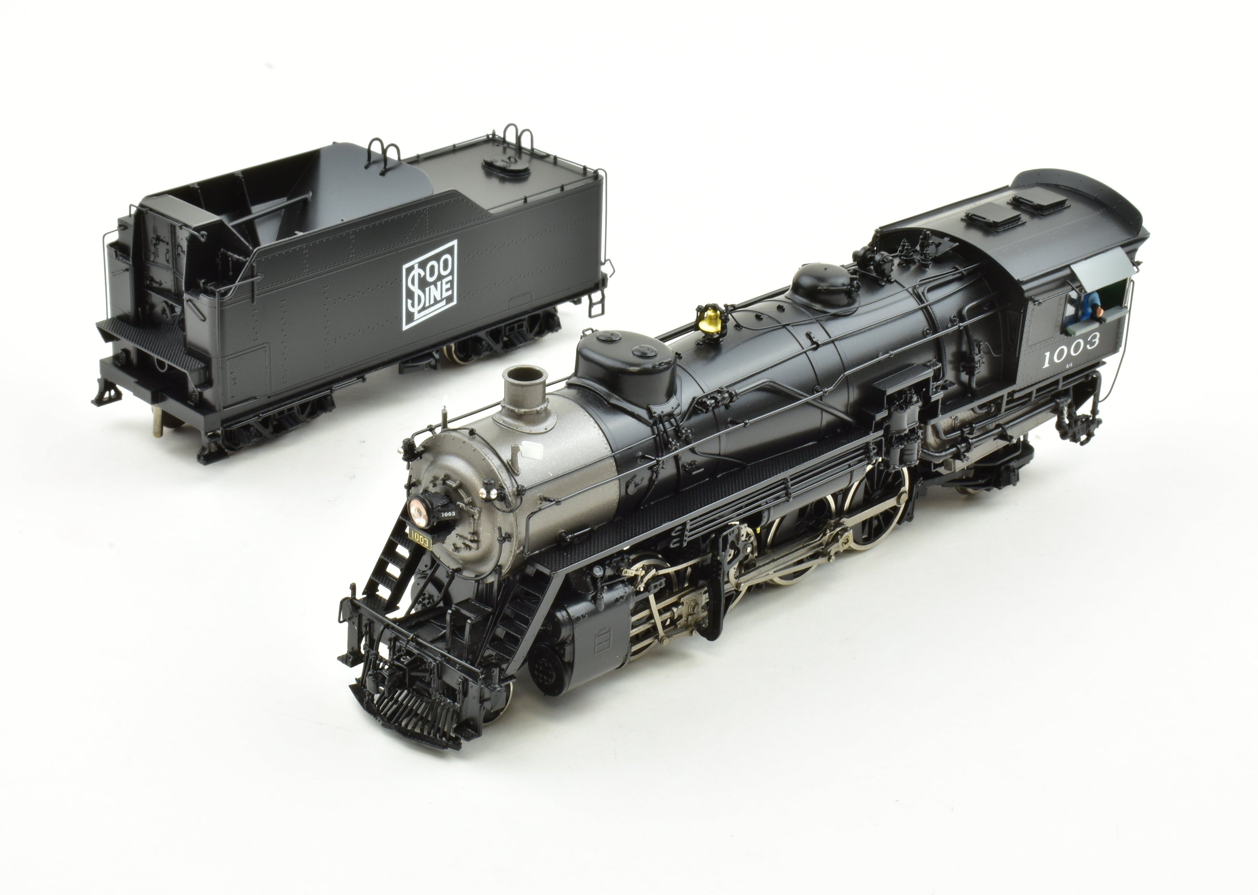 HO Scale Brass Division Point Soo Line Mikado 2-8-2 Locomotive Model #1003 from the 1940s Era