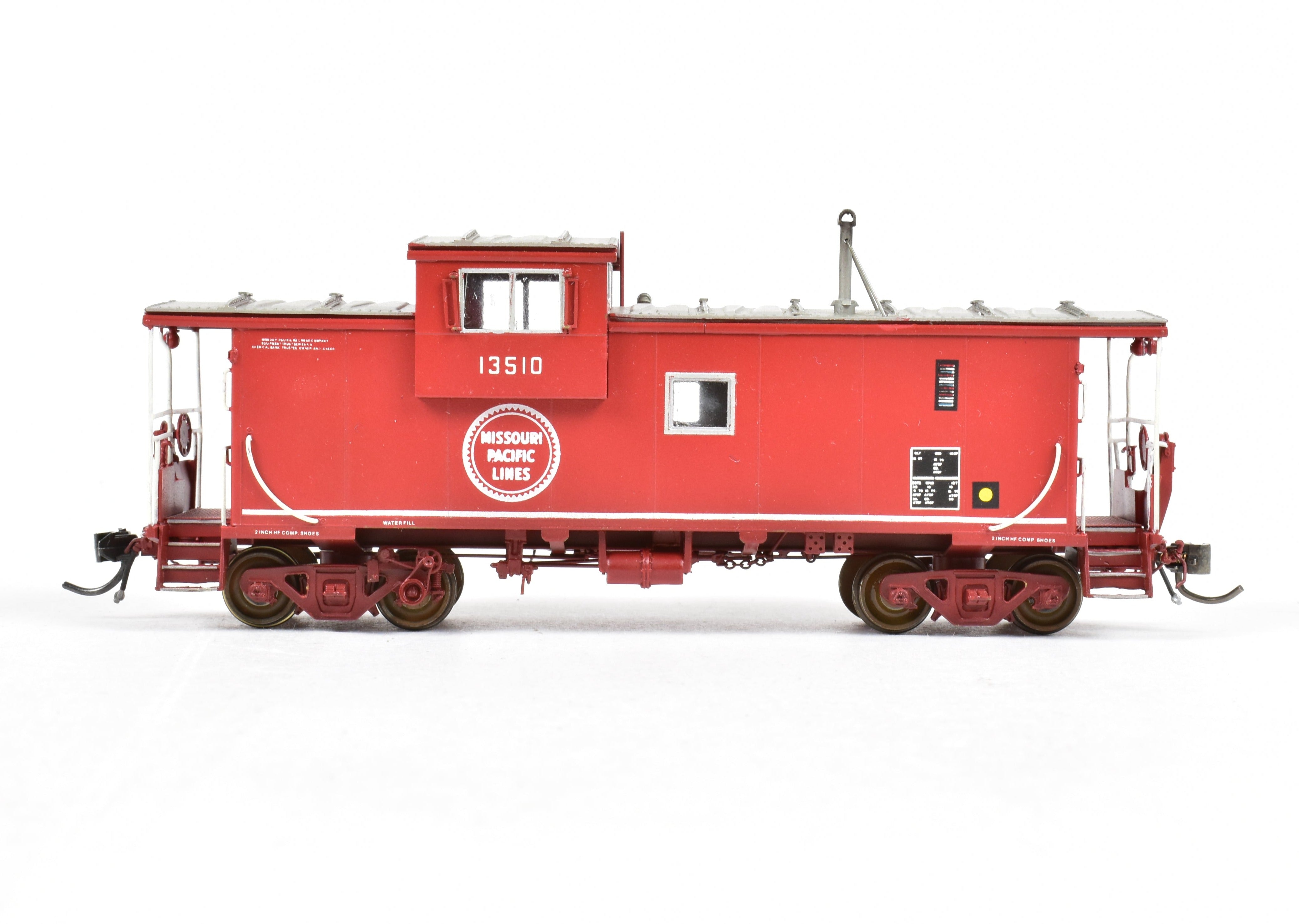 HO Scale Brass OMI Missouri Pacific International W-V Caboose, Pro-Painted & Weathered