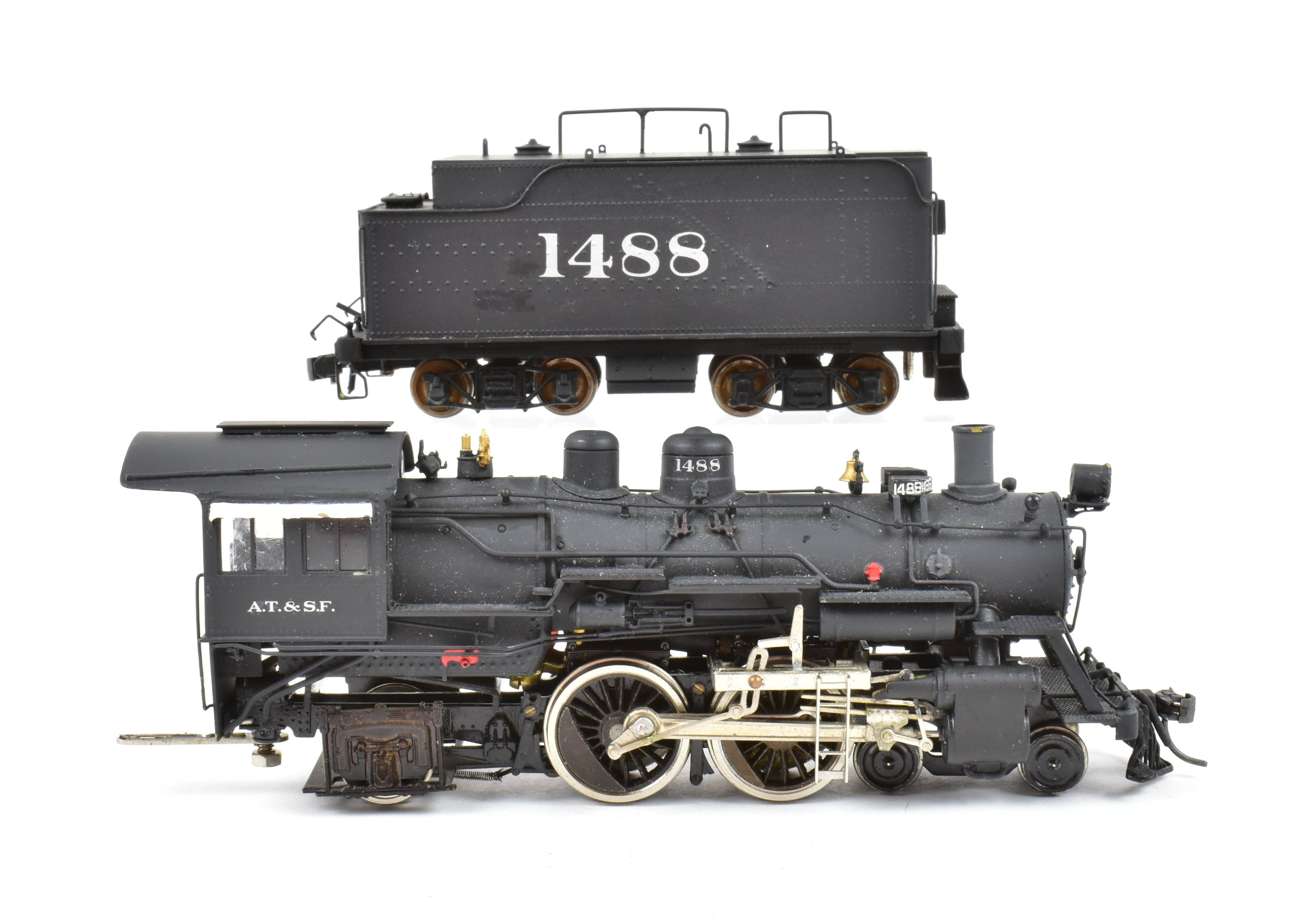 HO Scale Brass Balboa ATSF - Santa Fe 1480 Class 4-4-2 Atlantic Steam Locomotive Model with CP #1488