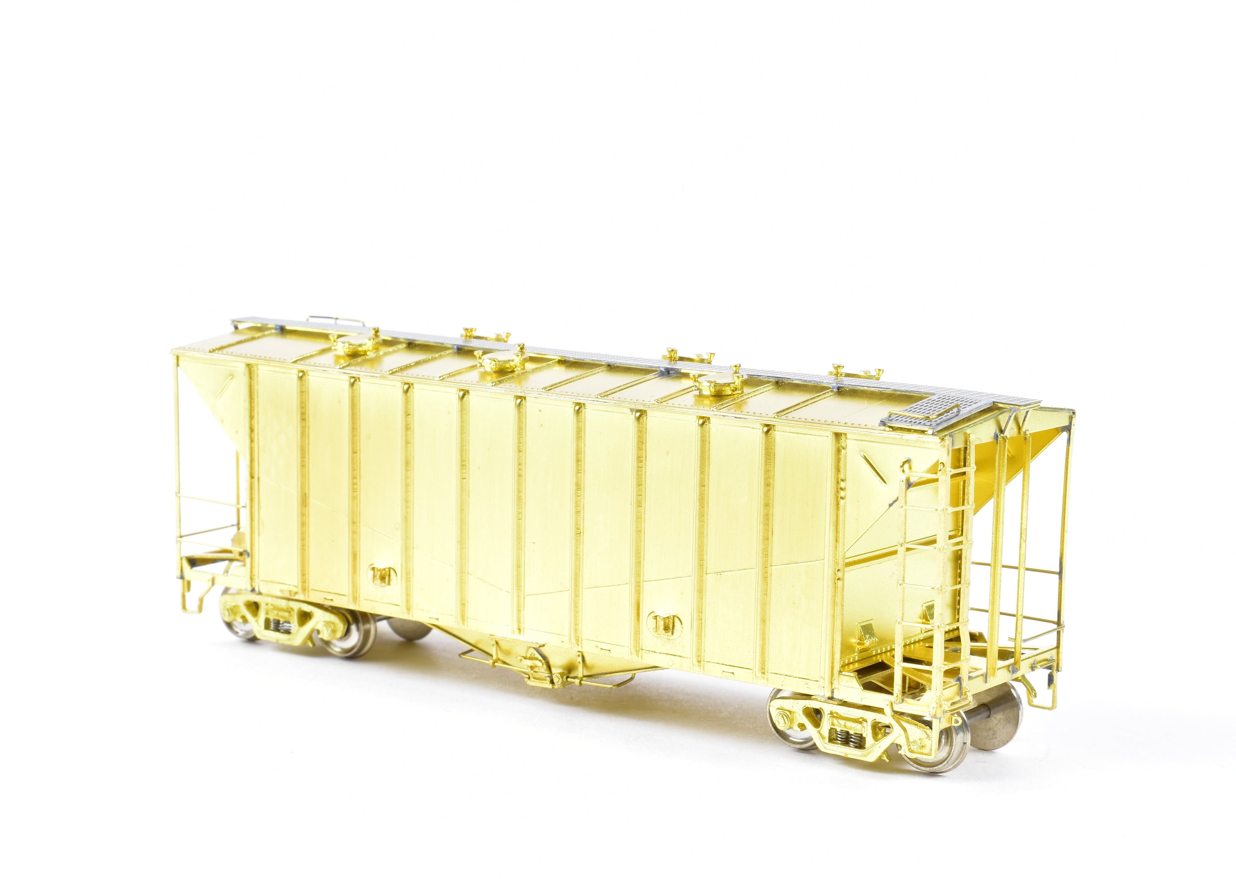 1965 HO Brass Airslide Covered Hopper by OMI w/ Tri - Angular Gussets