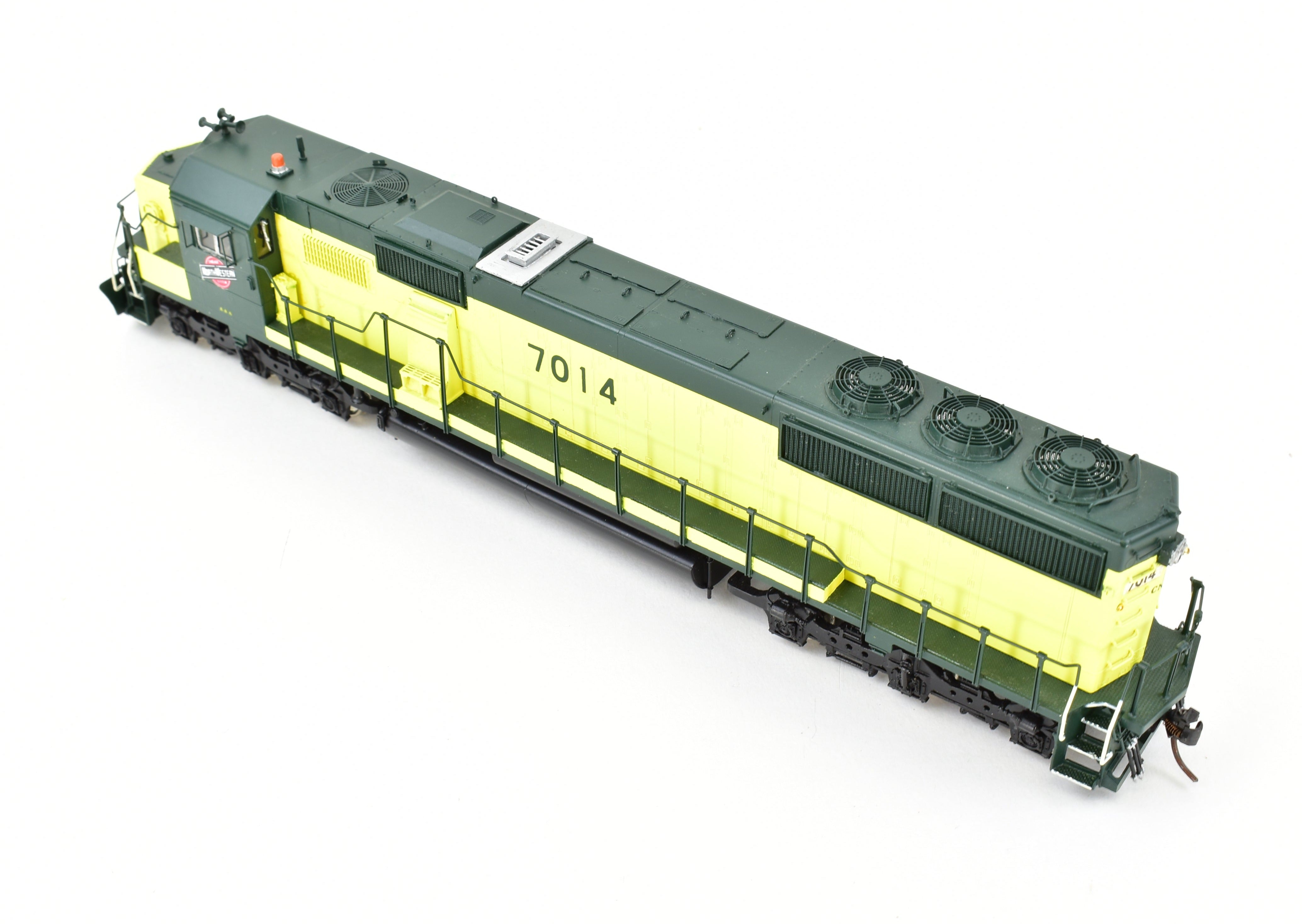 HO Scale Brass Locomotive Model by OMI - Overland Models, Inc., Missouri Pacific EMD SD50 Pro - Painted in Chicago & North Western Livery, Road Number 7014