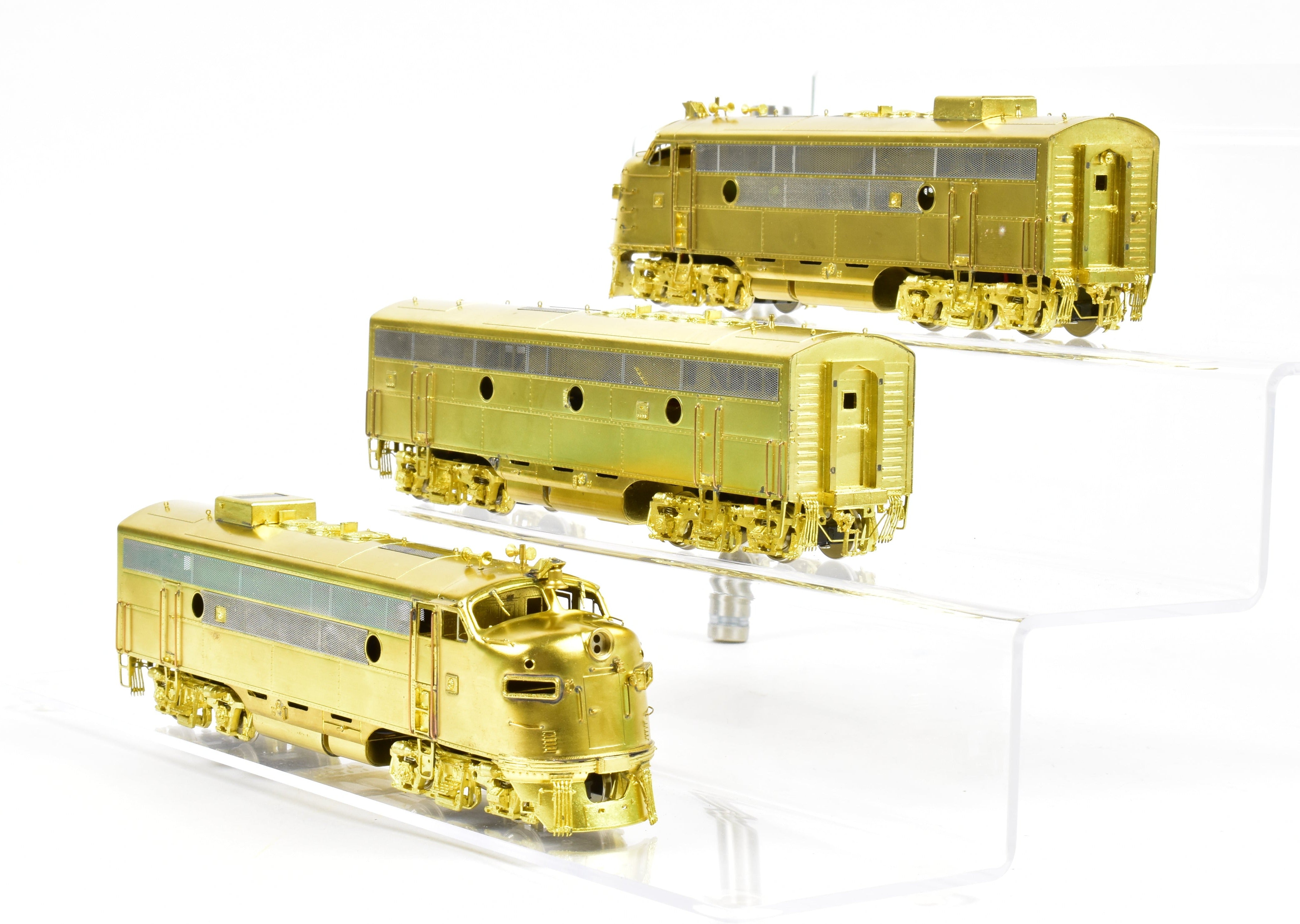 HO Scale Brass Model Train Set by Overland Models, Inc. - Bangor and Aroostook EMD F-3 Phase II A-B-A Configuration