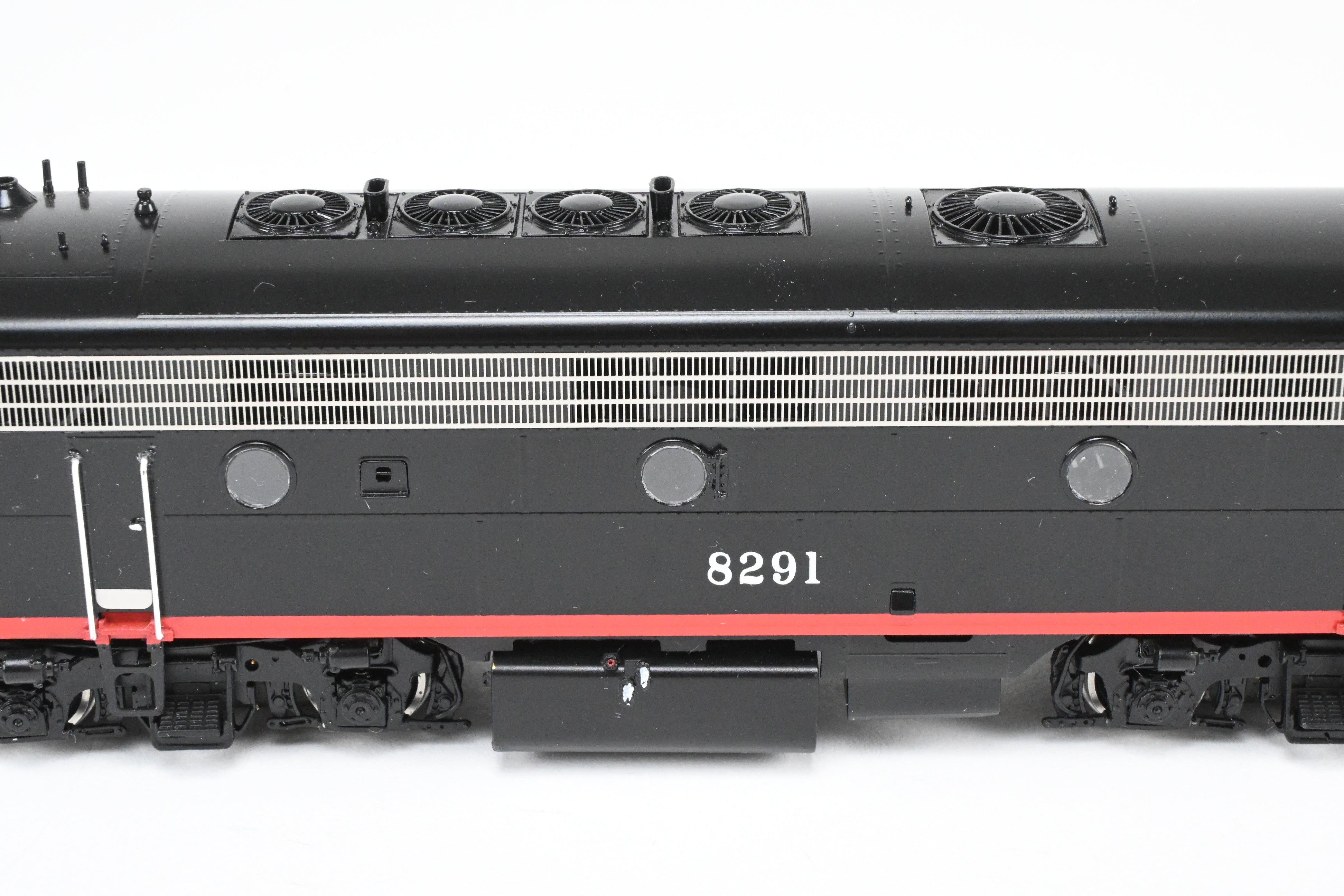 HO Scale Brass EMD FP7A/F7B Set in SP Black Widow Scheme