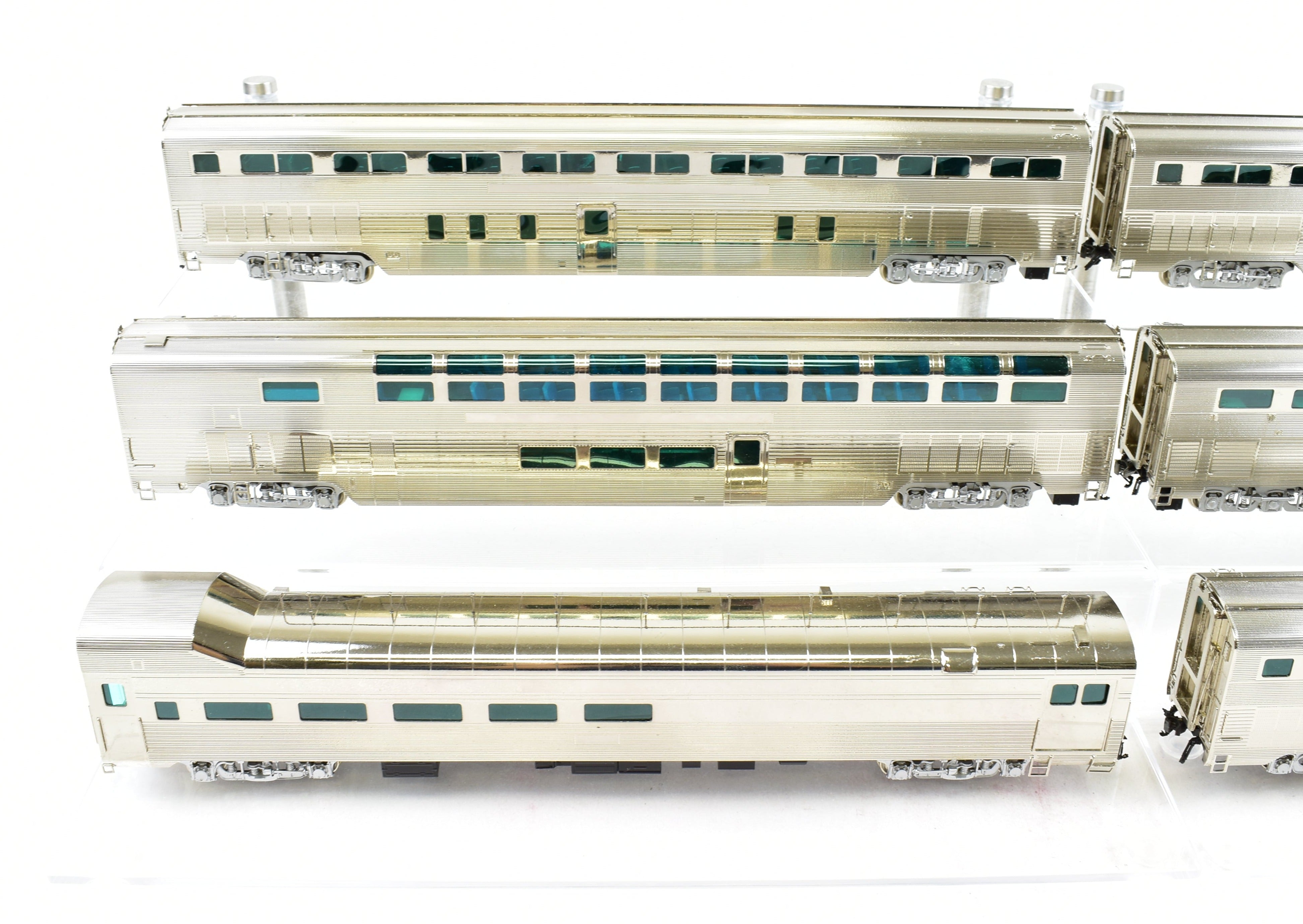 HO Brass CON Hallmark Models ATSF Santa Fe High-Level 6-Car Super Crown Special Revised Set