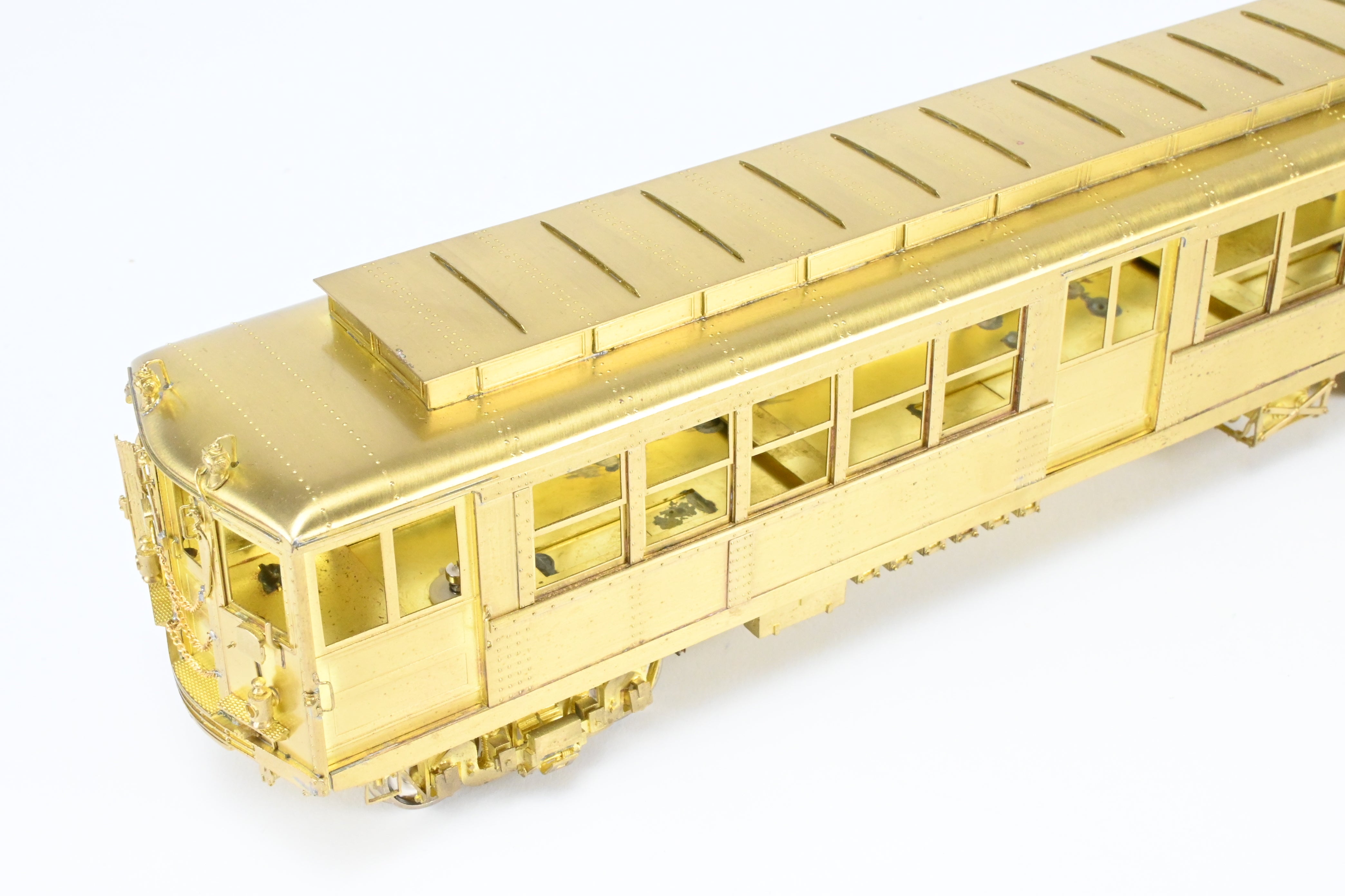 Brass Model of Unpowered Subway Car from the 3650 - 3699 Series of Interborough Rapid Transit (IRT) by MTS Imports Inc., Deck Roof HI - V Type