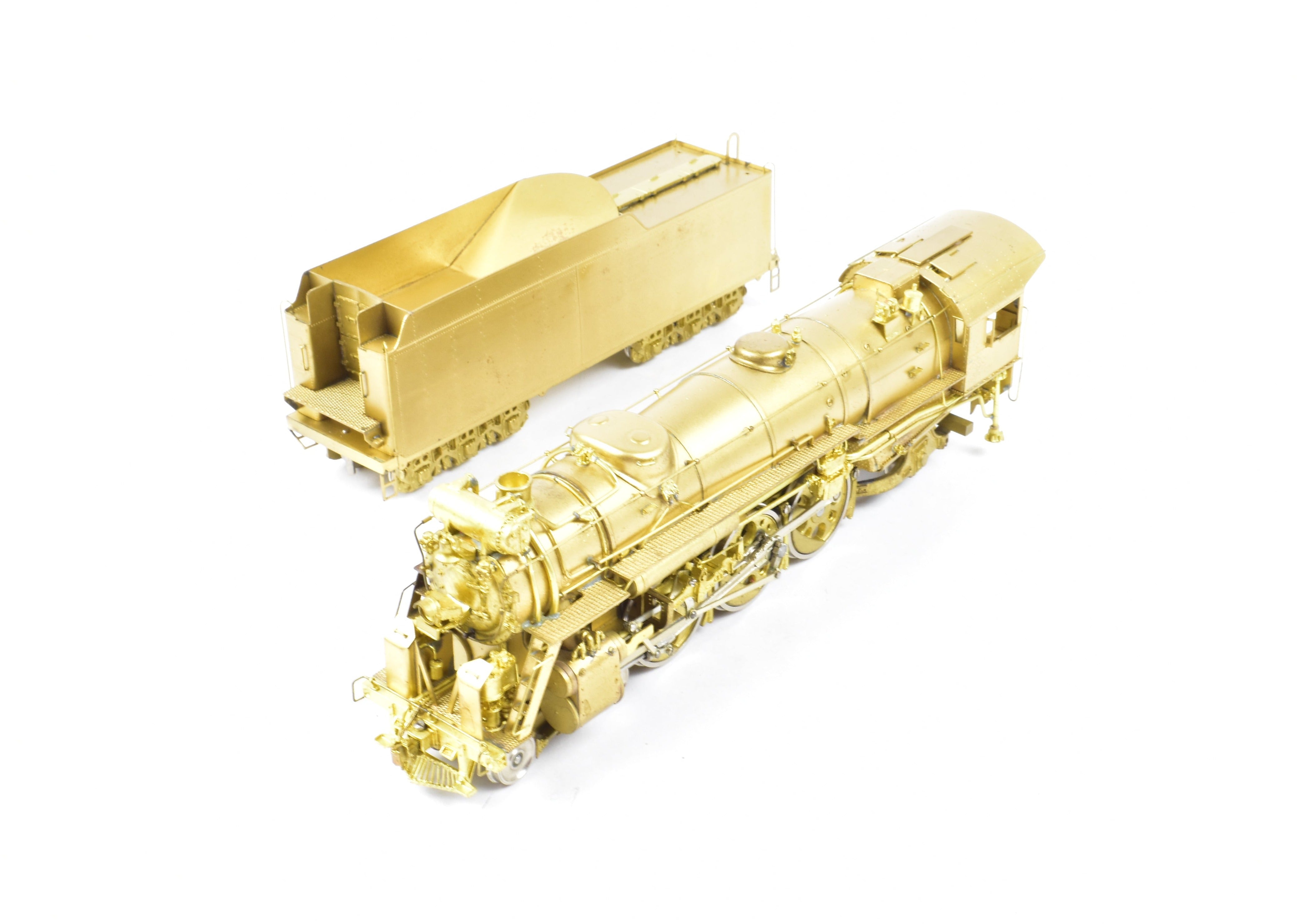 High - Quality HO Scale Brass Key Imports Model of Erie Railroad K - 5a 4 - 6 - 2 Pacific Locomotive from the 1950 Era