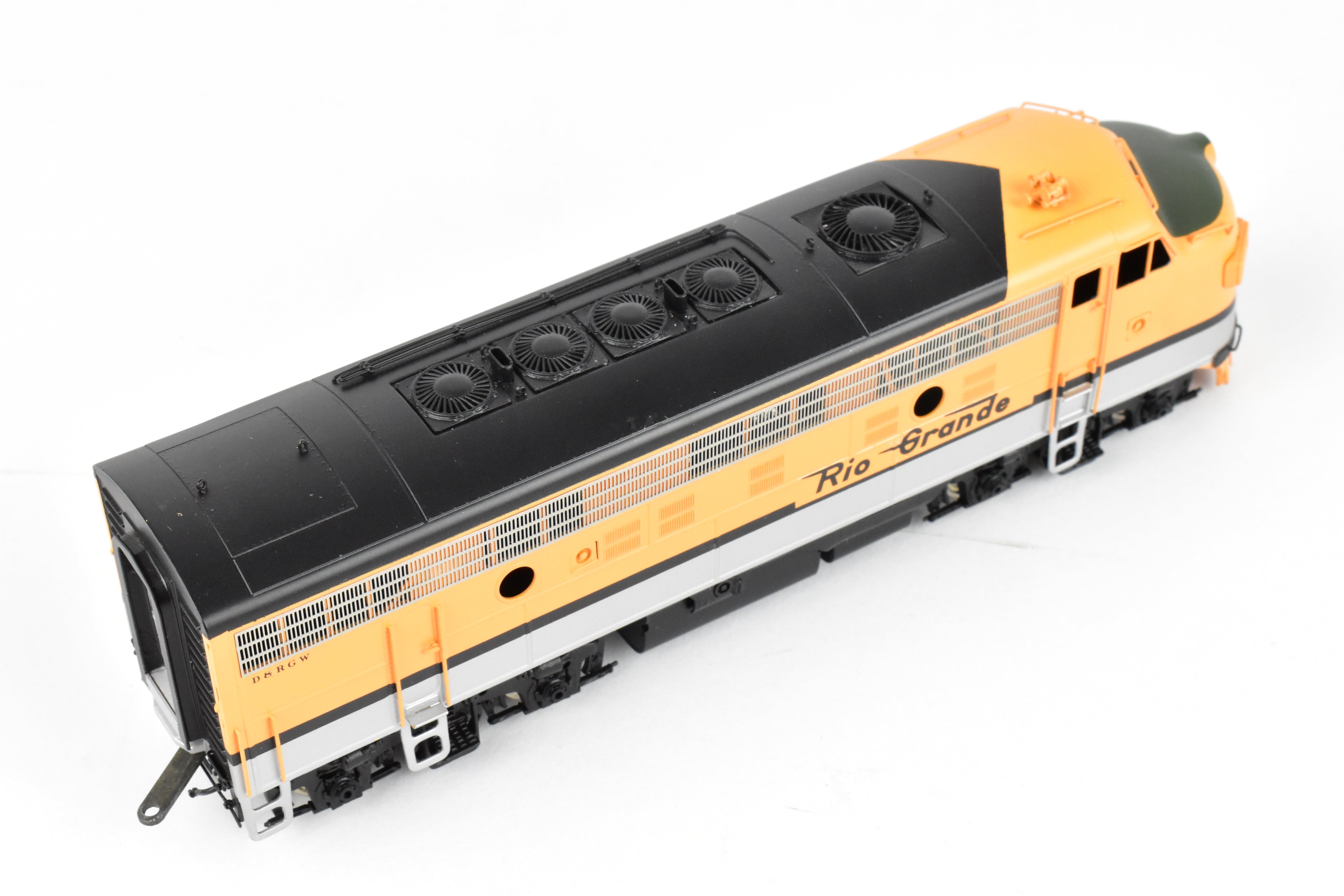 HO Scale Brass Oriental Limited D&RGW Rio Grande EMD F9 A/B/B Set, 1750 HP Factory Painted