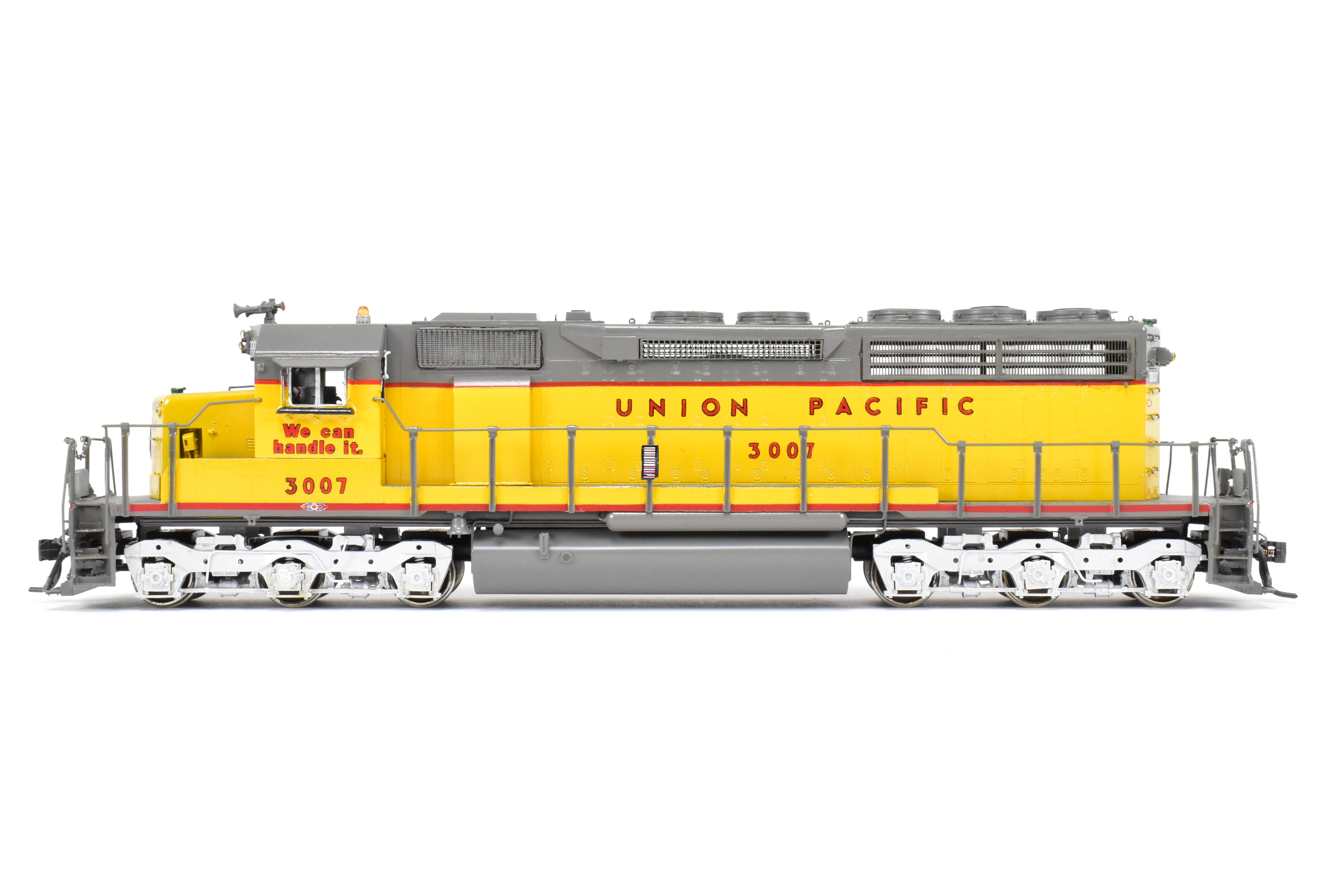 HO Scale Brass Model Train by Overland Models Inc. (OMI) - Union Pacific EMD SD40 Locomotive with Low Mounted Brake Cylinders and Low Hood, Custom Painted as CP No. 3007