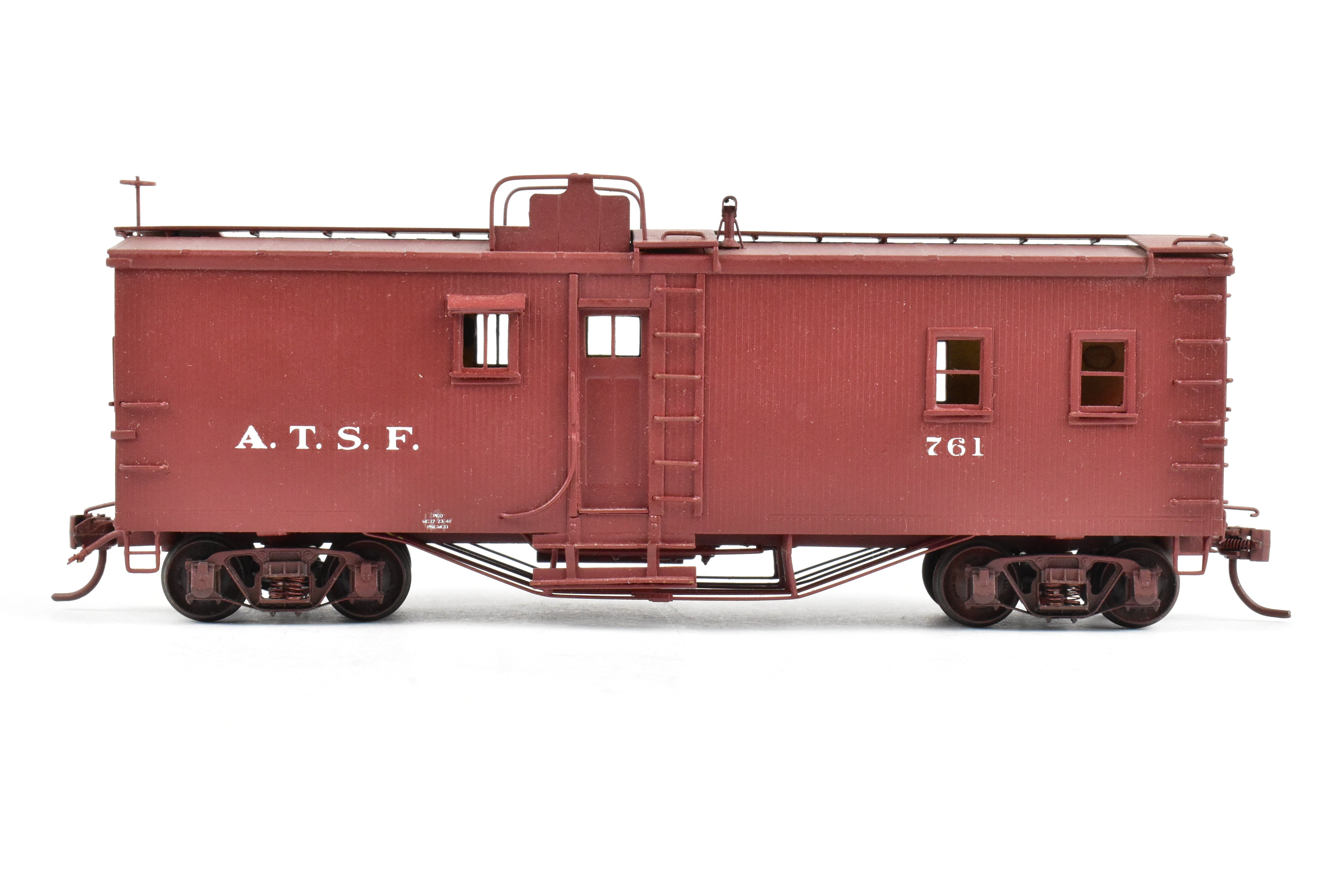 Custom Painted HO Brass Key Imports ATSF Santa Fe Caboose No. 761