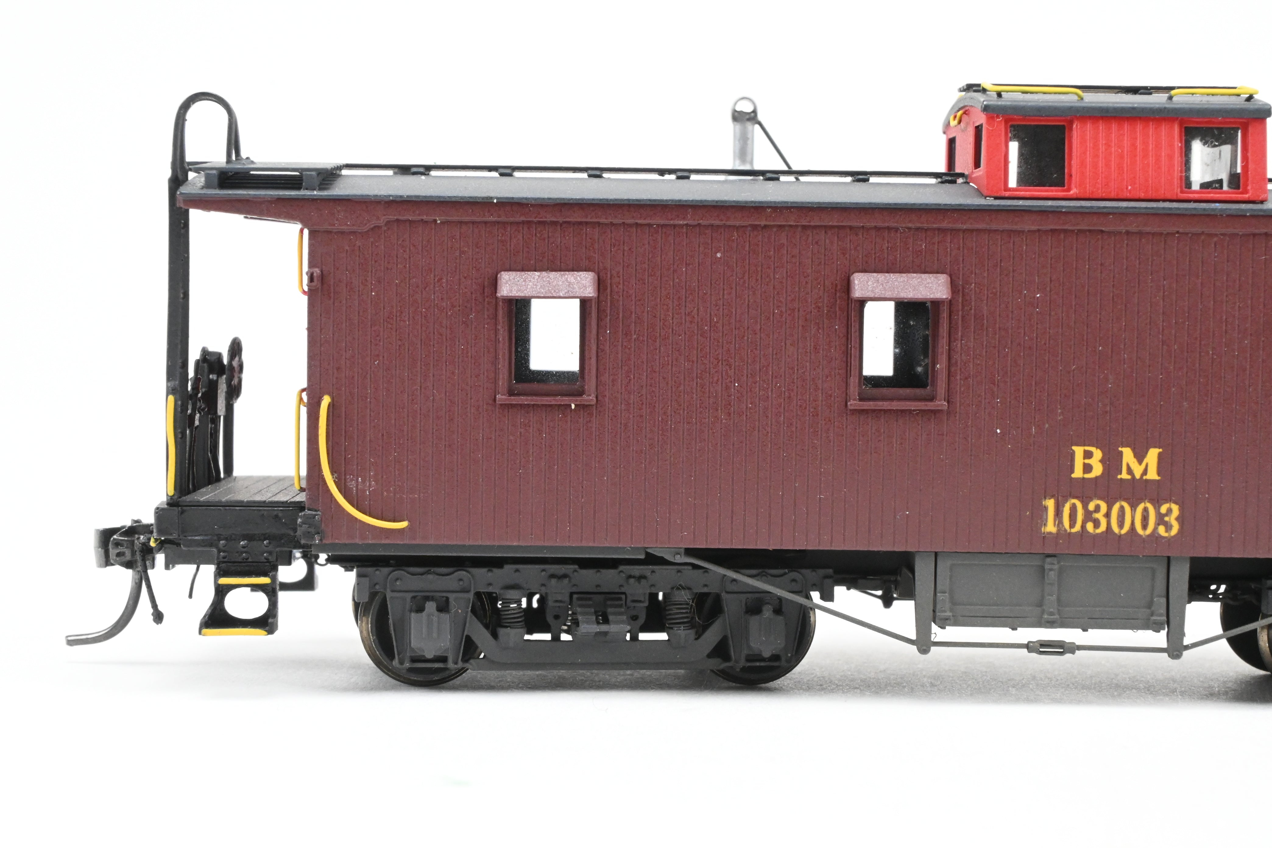 HO Scale Brass Railworks Boston & Maine Rebuilt Milk Car to Caboose Model - FP No. 103003