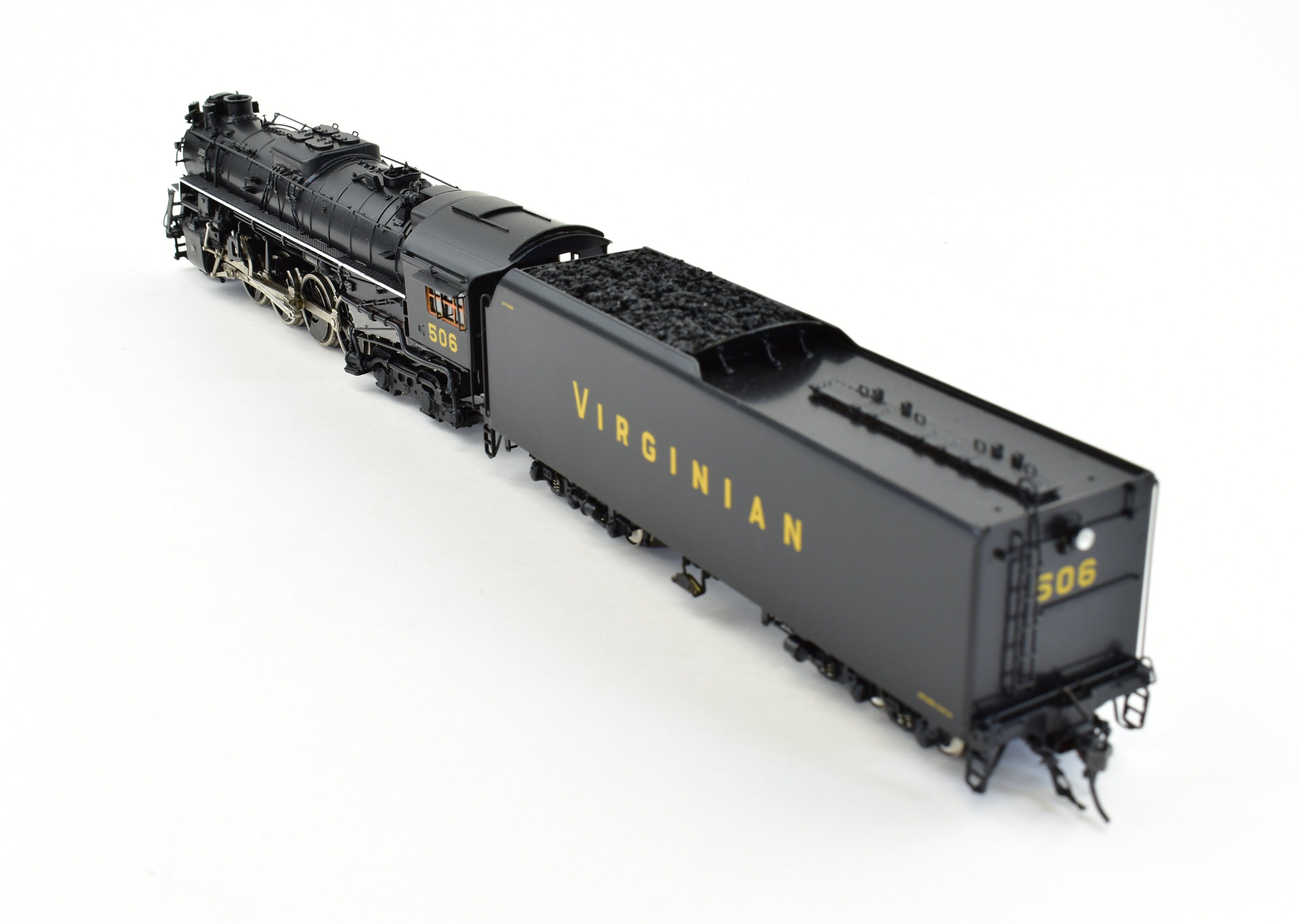 HO Scale Brass Precision Scale Co. Virginian BA 2-8-4 Berkshire Model Steam Locomotive, Precision Scale Co. VGN, Sold As-Is Without Lights