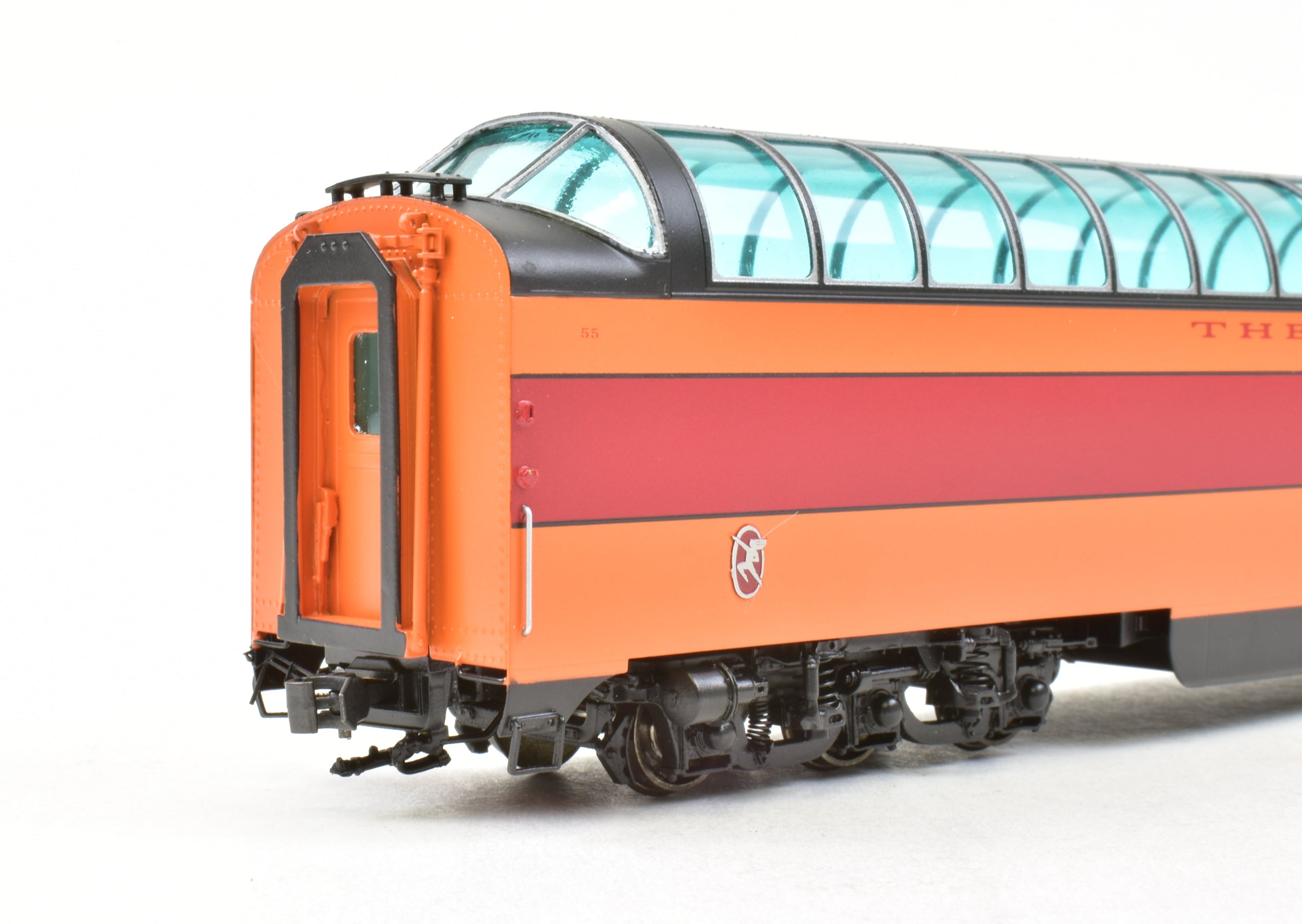 High - Quality HO Scale Brass Railway Classics Model of MILW - Milwaukee Road Super Dome Factory Painted with Road Number 55
