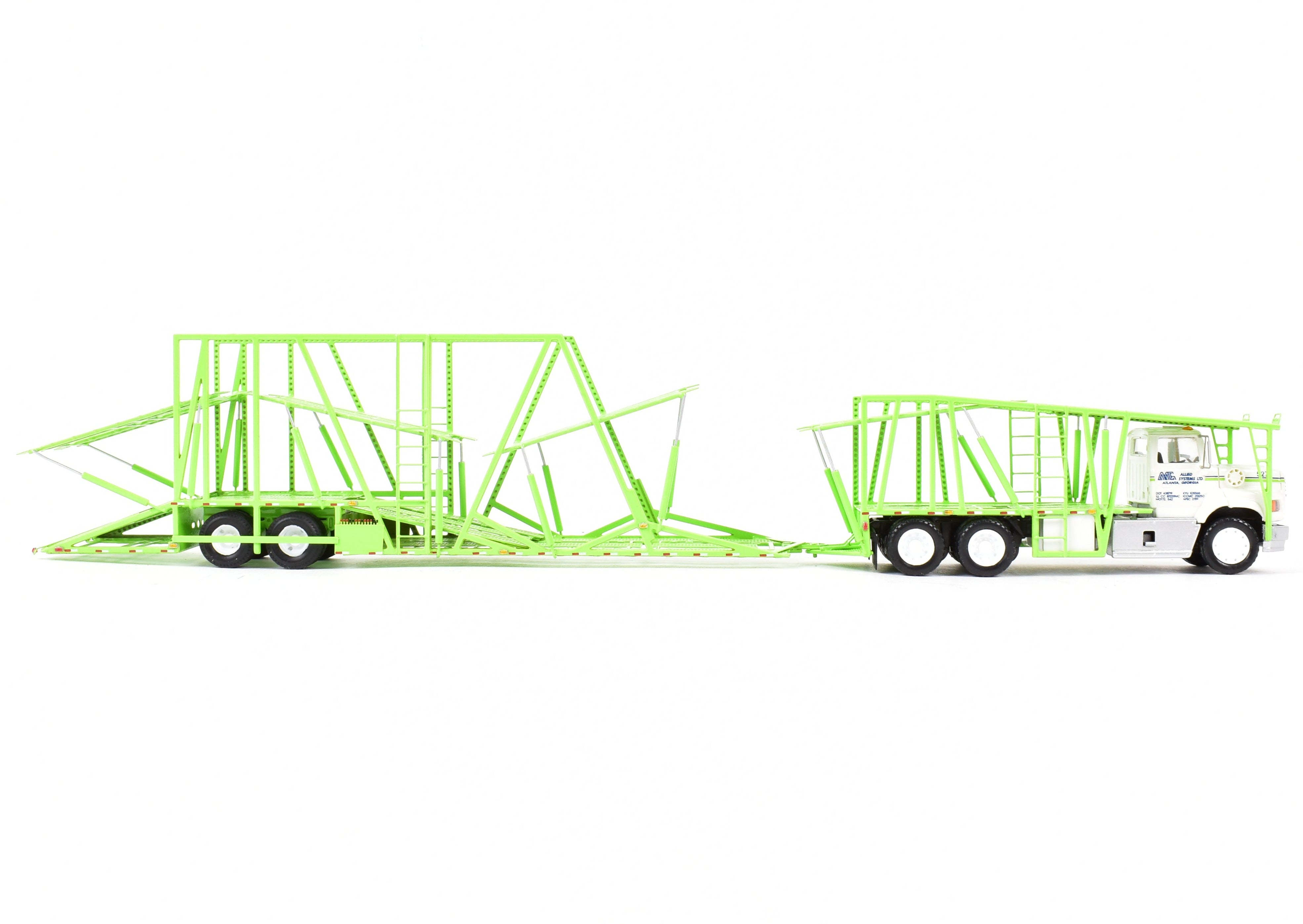 HO Scale Brass Commercial Allied Systems Auto Carrier Tractor Model No. 5275 by Lonestar Models with Factory Green Paint Finish