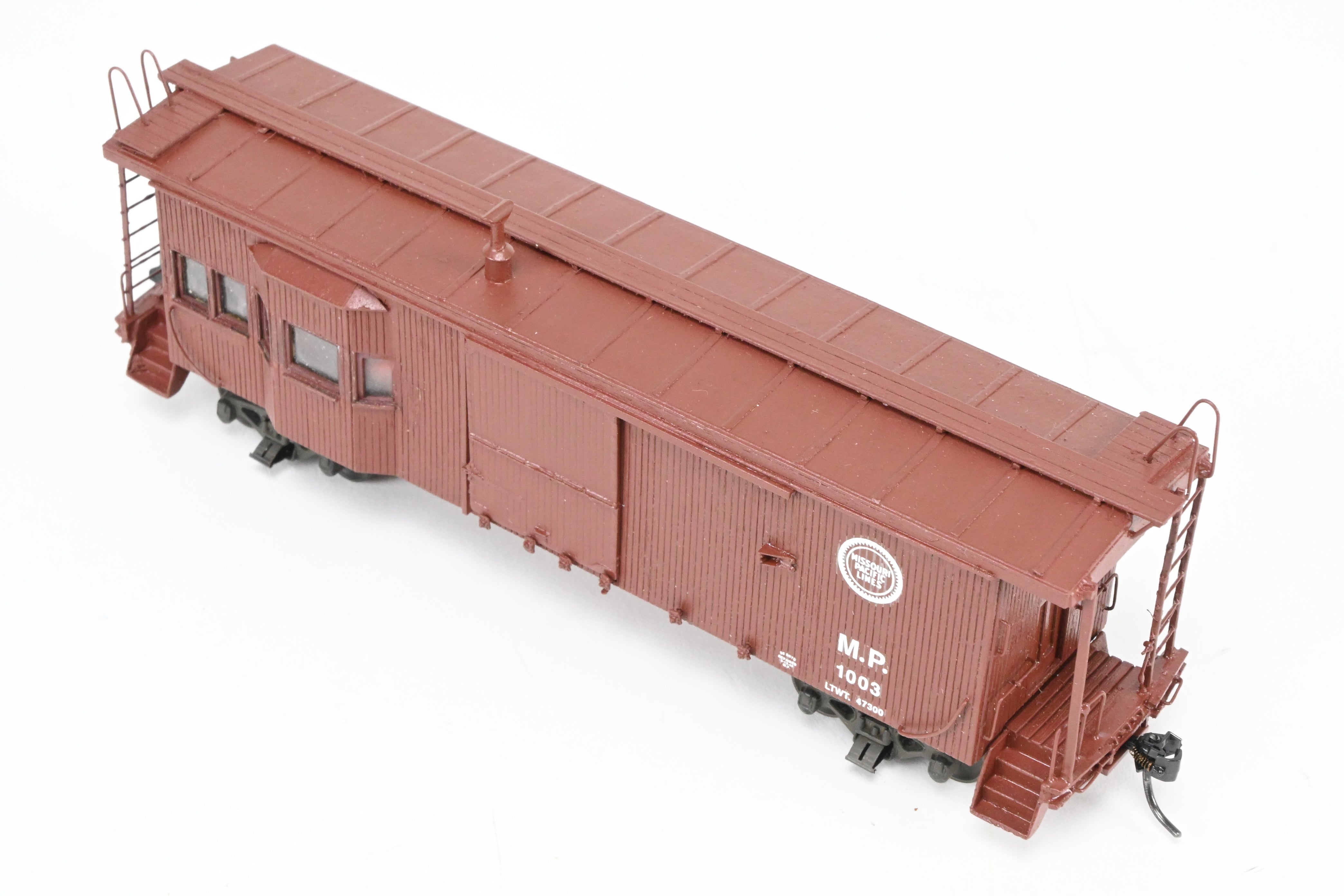 HO Scale Wood Missouri Pacific Bay Window Caboose Scratch Built by Joe G. Collias in REBOXX
