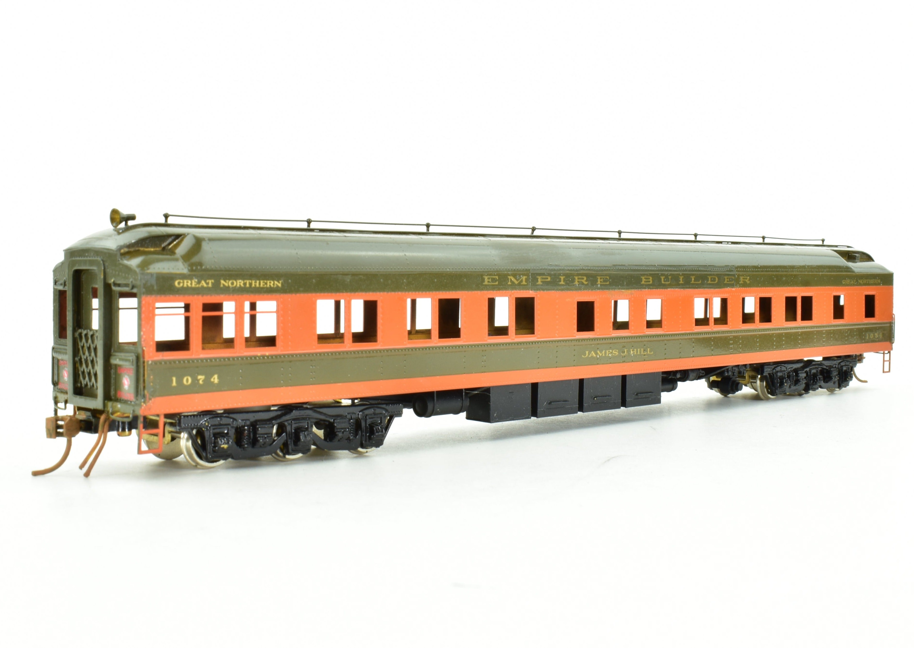 Custom Painted HO Brass S. Soho & Co. Great Northern #1147 Lounge Model