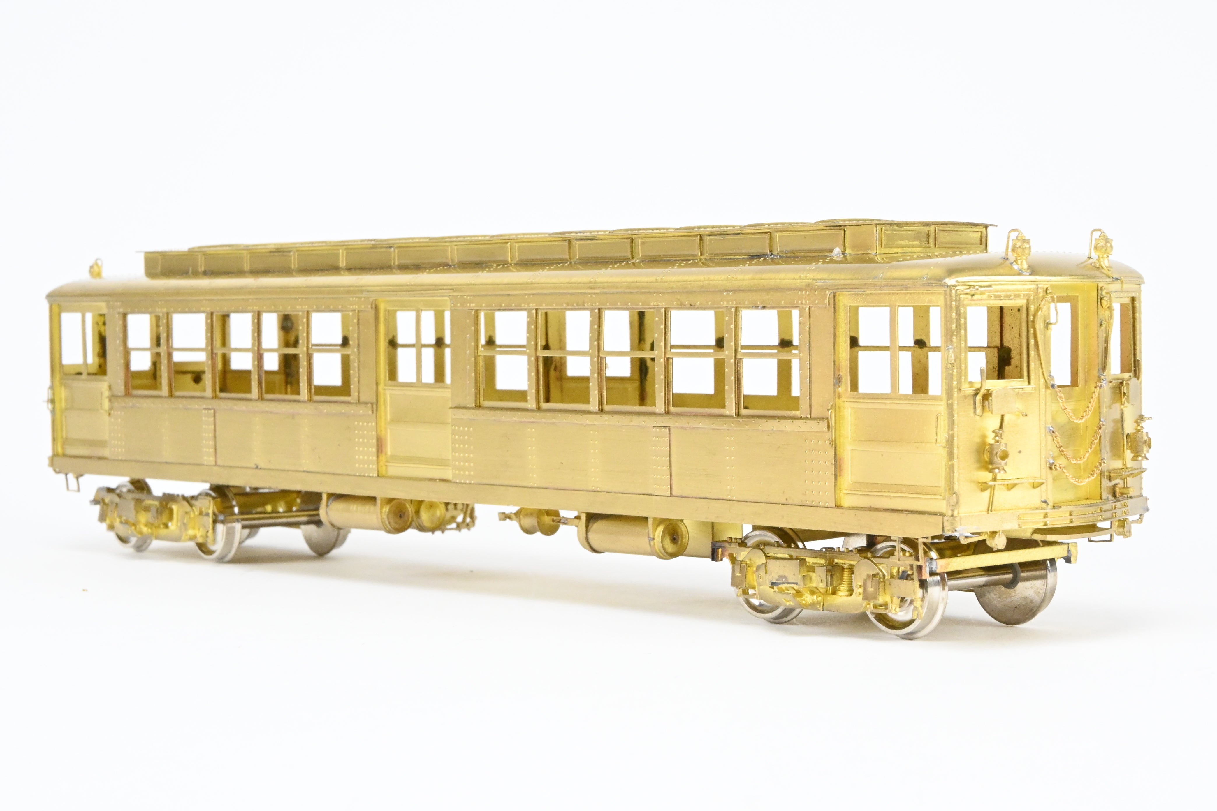 Brass Model of Unpowered Subway Car from the 3650 - 3699 Series of Interborough Rapid Transit (IRT) by MTS Imports Inc., Deck Roof HI - V Type