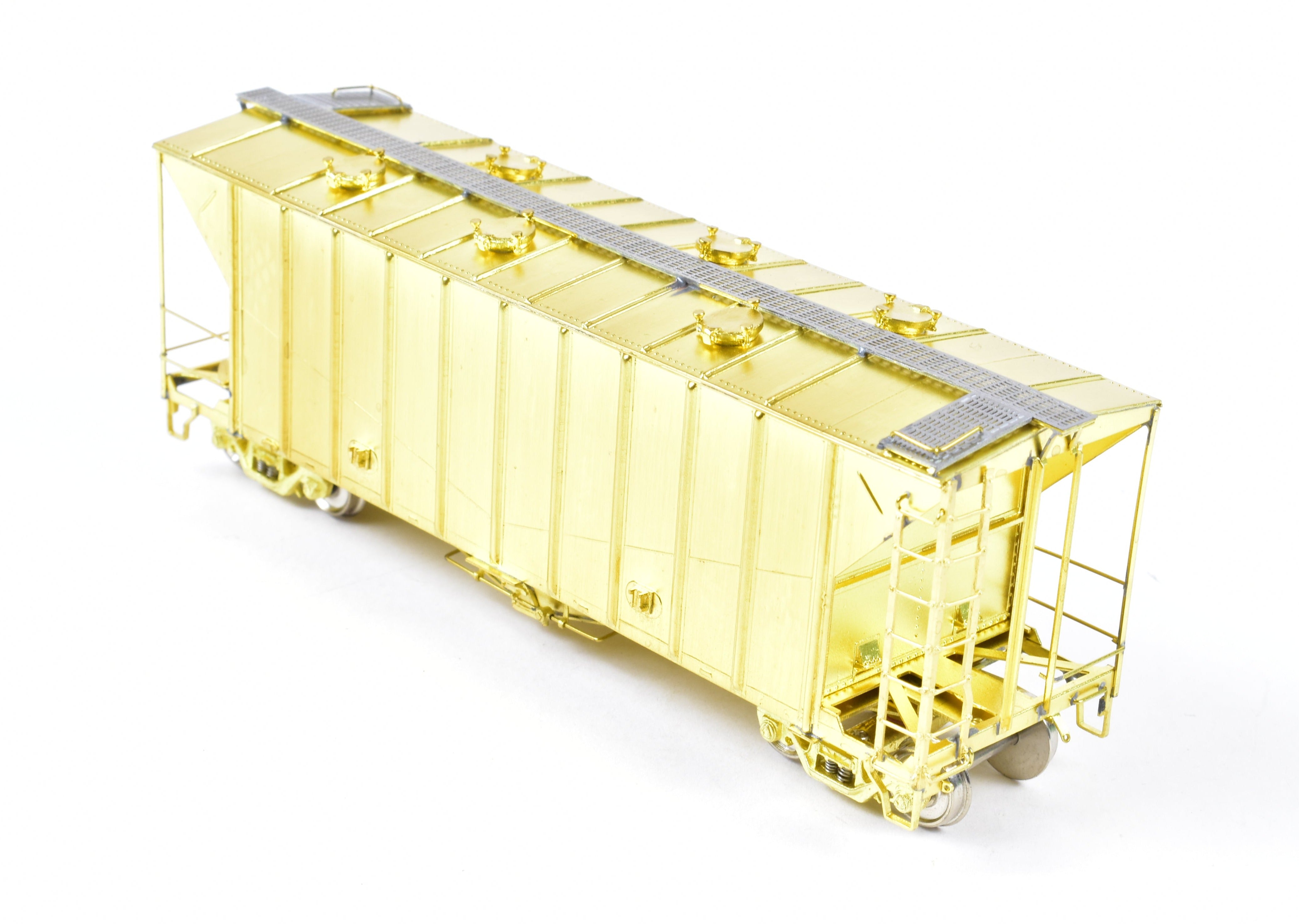 1965 HO Brass Airslide Covered Hopper by OMI w/ Tri - Angular Gussets