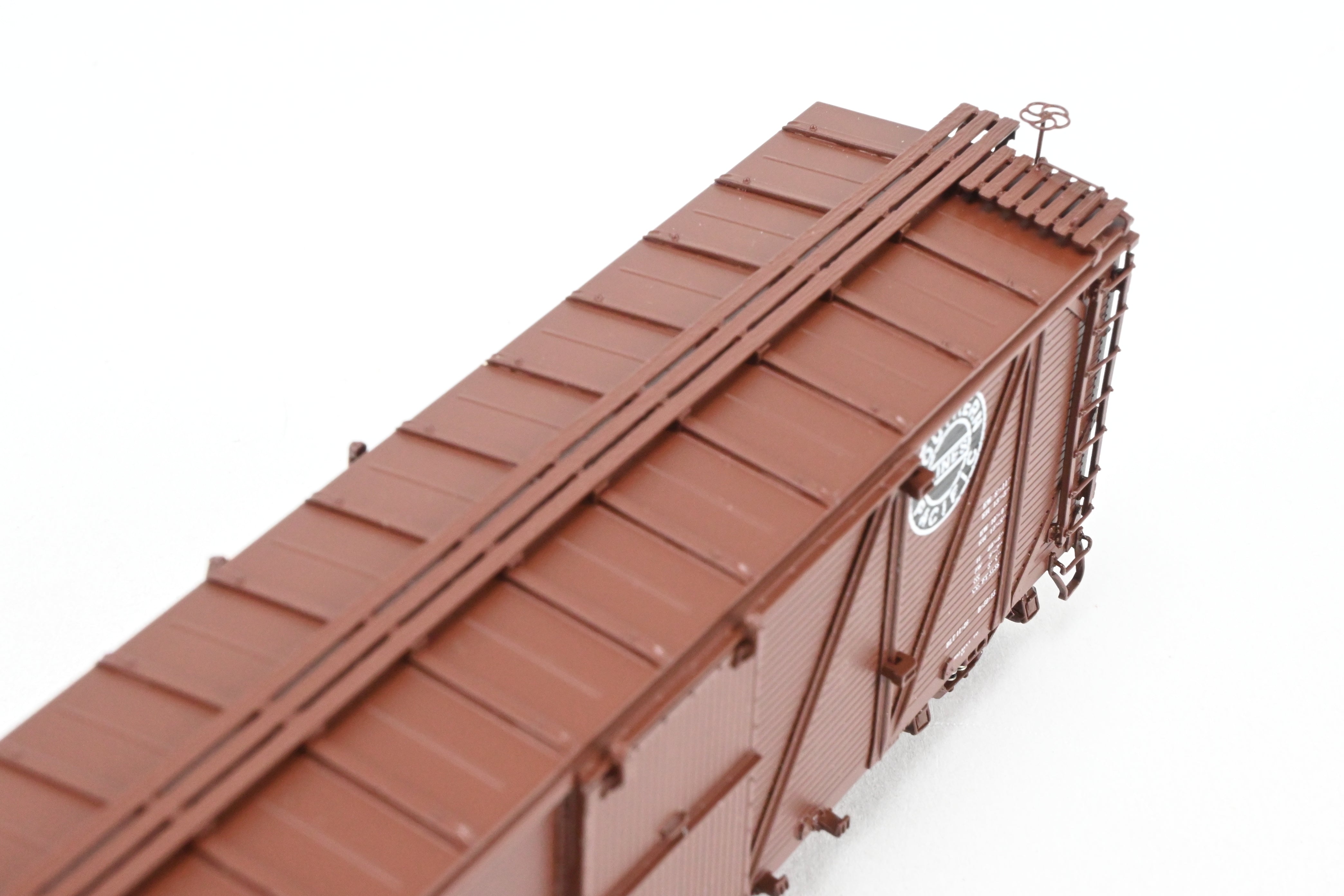 HO Scale Brass Challenger Imports Southern Pacific Class B - 50 - 15 Outside Braced Wood - Sheathed Box Car with Hutchins Roof, Model Number FP #32240