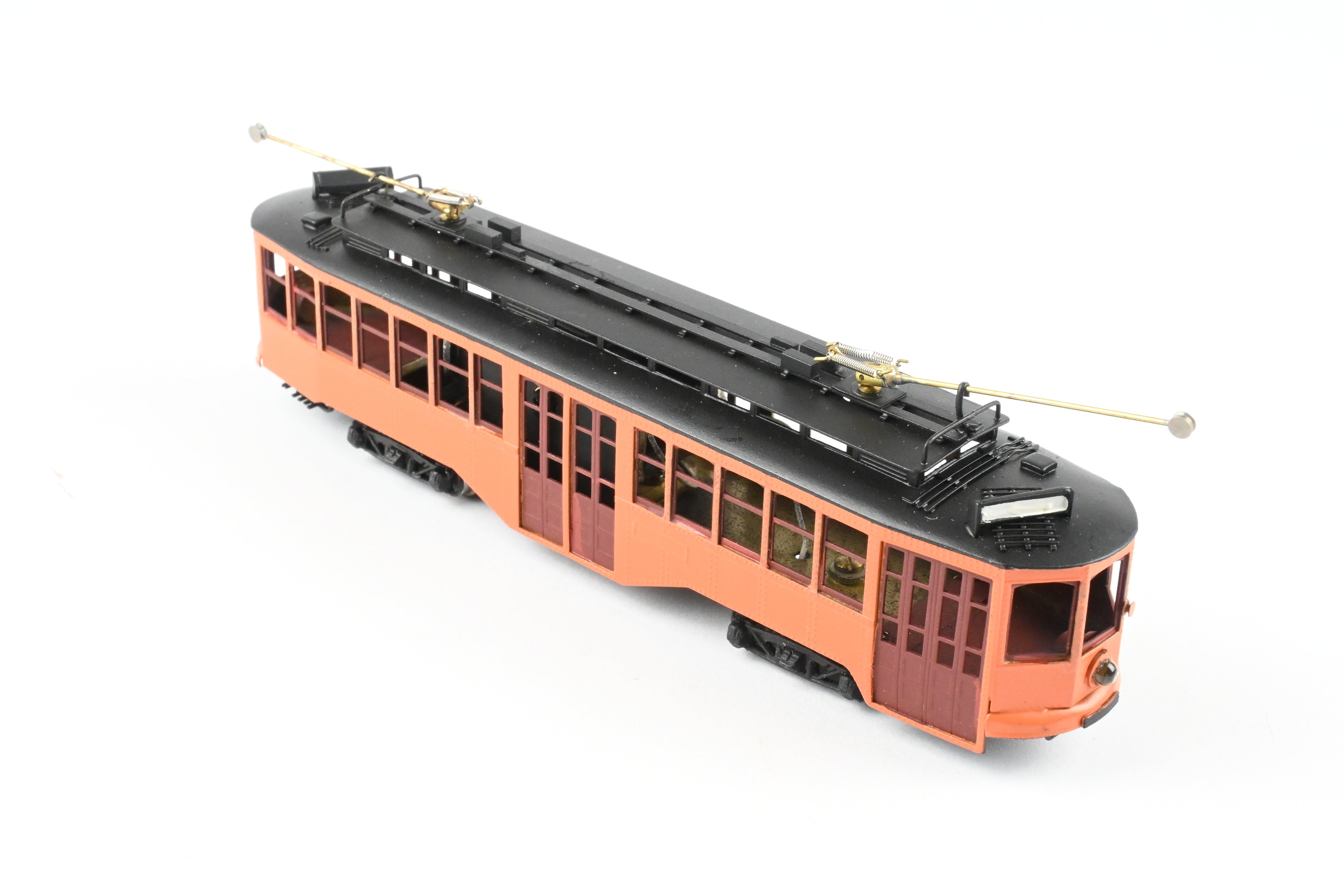 HO Scale Brass Fairfield Models Pittsburgh Railway Co. Double Ended Joe's Trolley Car, CP Variant, Unlettered, Model Train Collectible