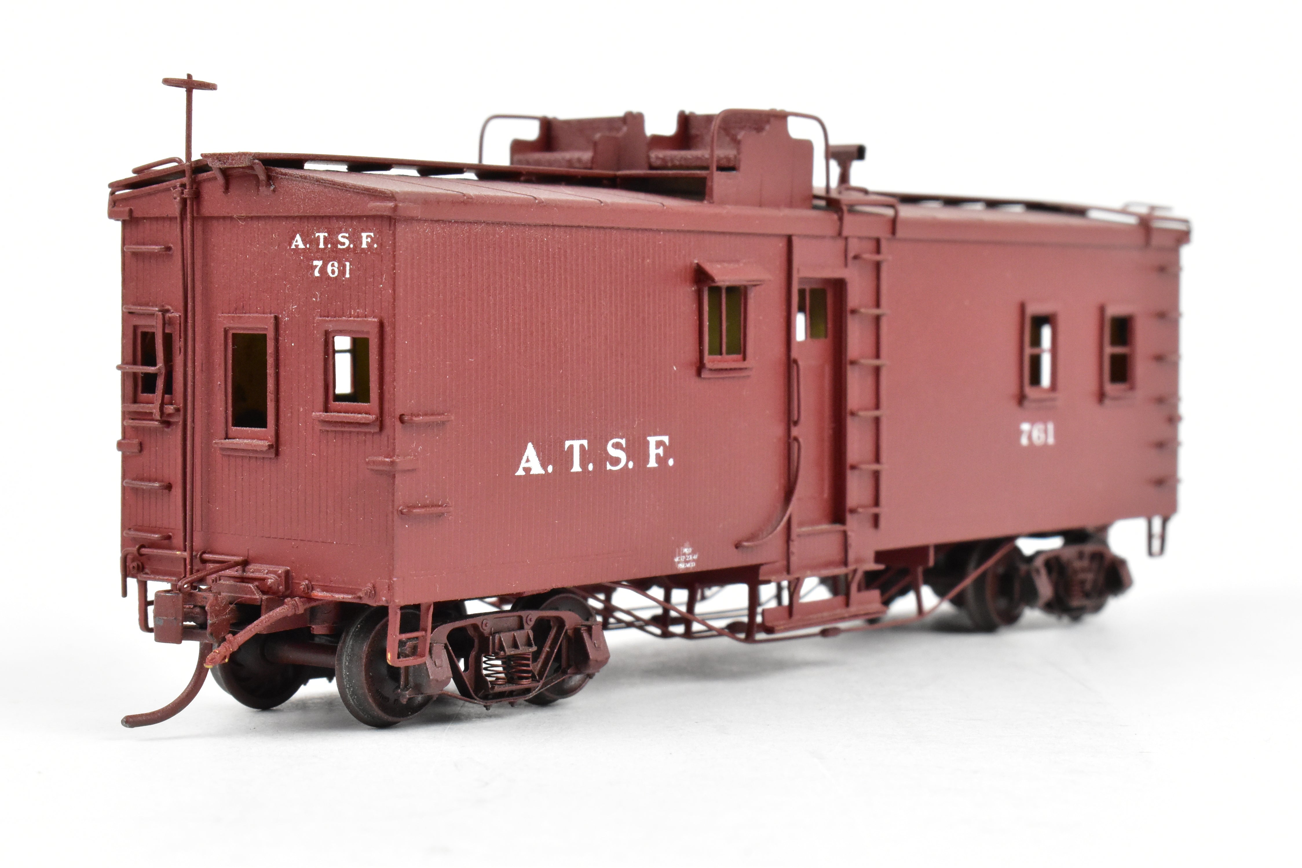 Custom Painted HO Brass Key Imports ATSF Santa Fe Caboose No. 761