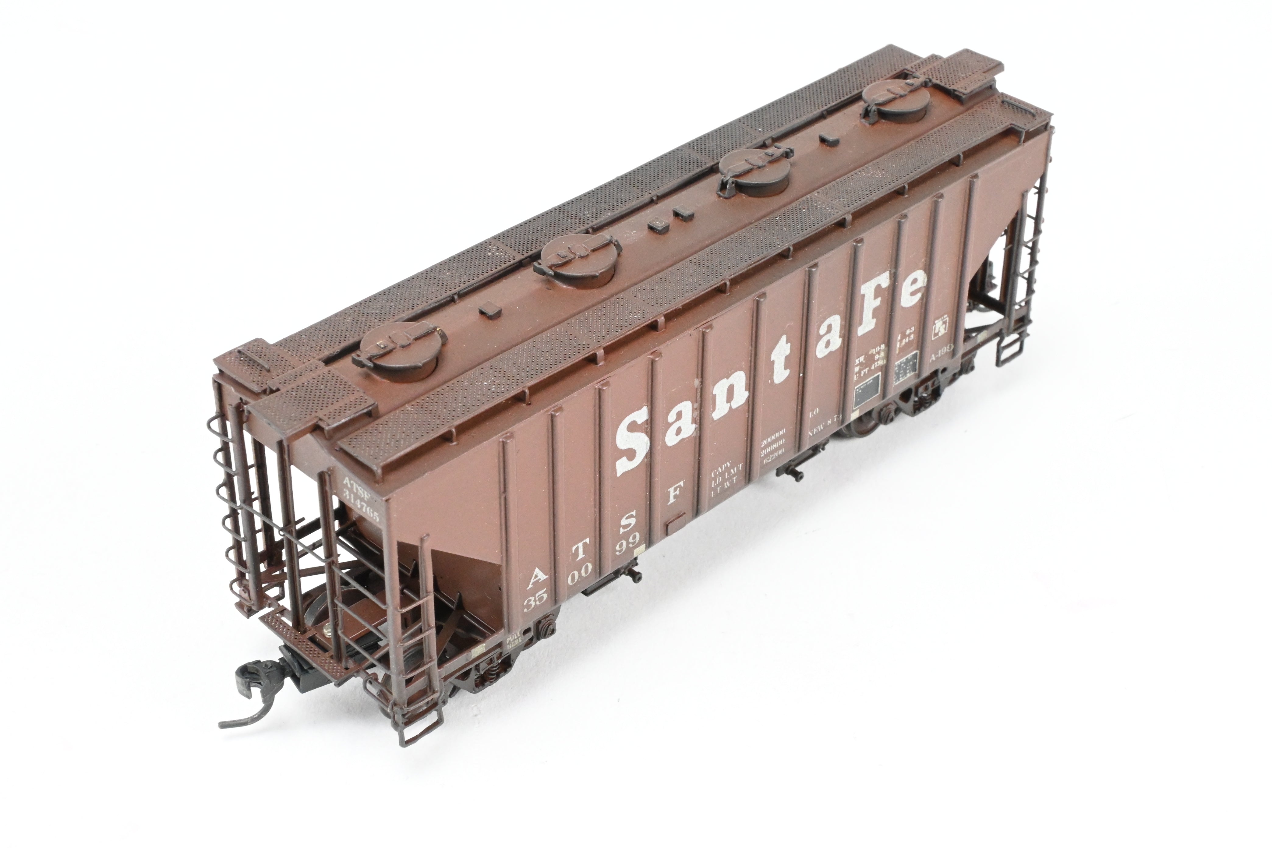 HO Brass OMI ATSF - Santa Fe 2-Bay Covered Hopper Model #350099