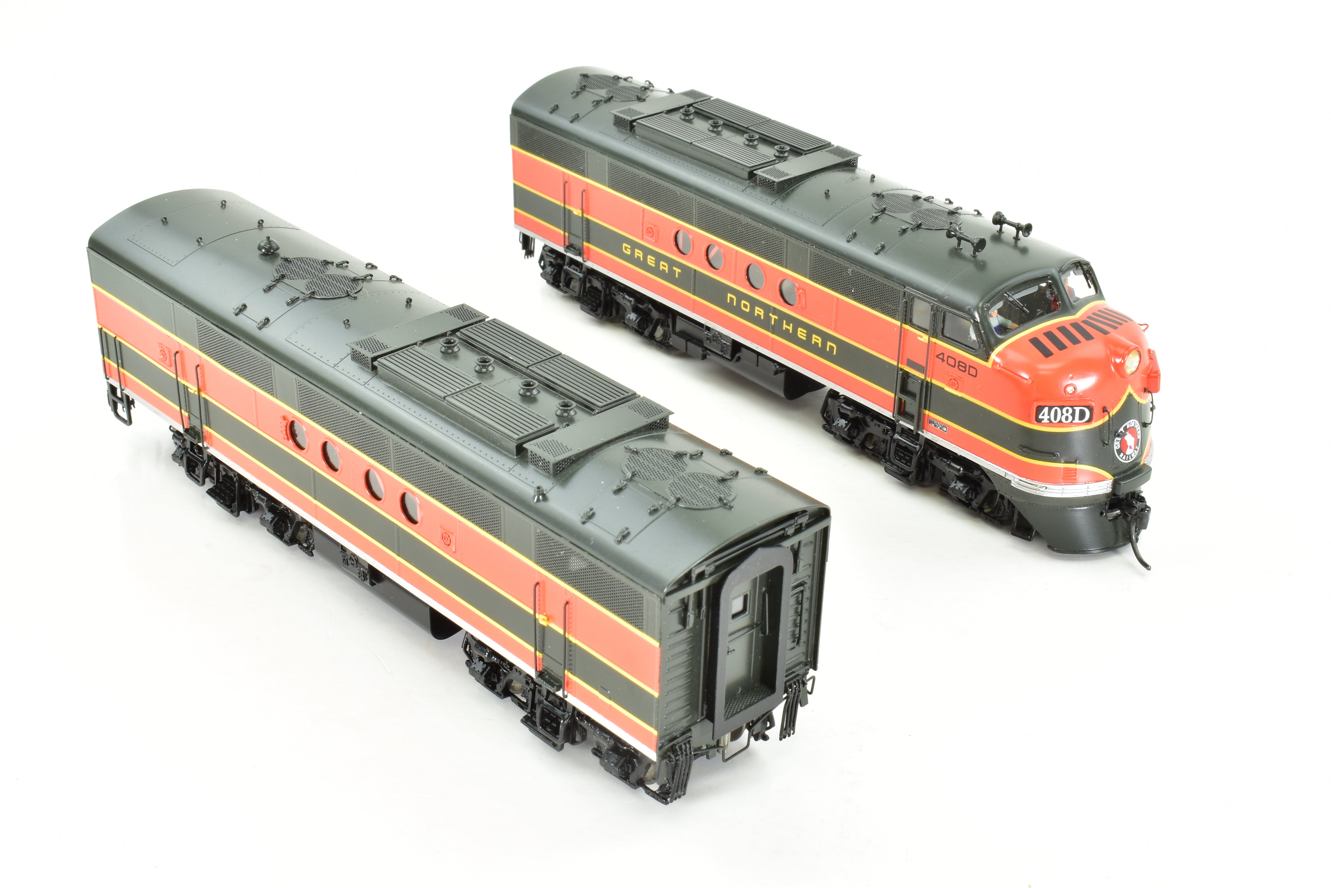 HO Scale Brass Division Point (DVP) Great Northern EMC FTA/B Set with Factory Painting and High - Quality Details