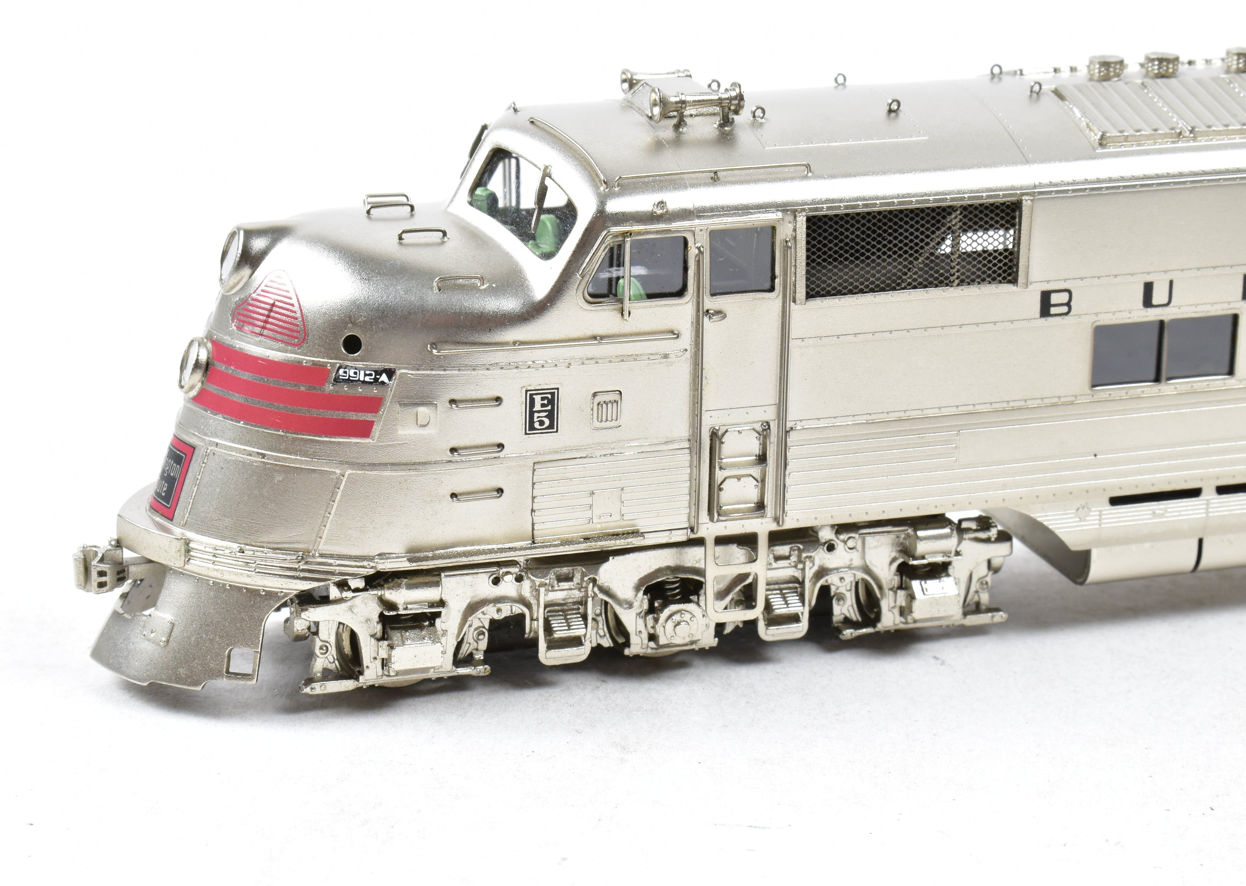 HO Scale Brass Locomotive Set - Challenger Imports CB&Q - Burlington Route EMD E5 PH - II A/B Set FP 9912A with 1960's Design Scheme