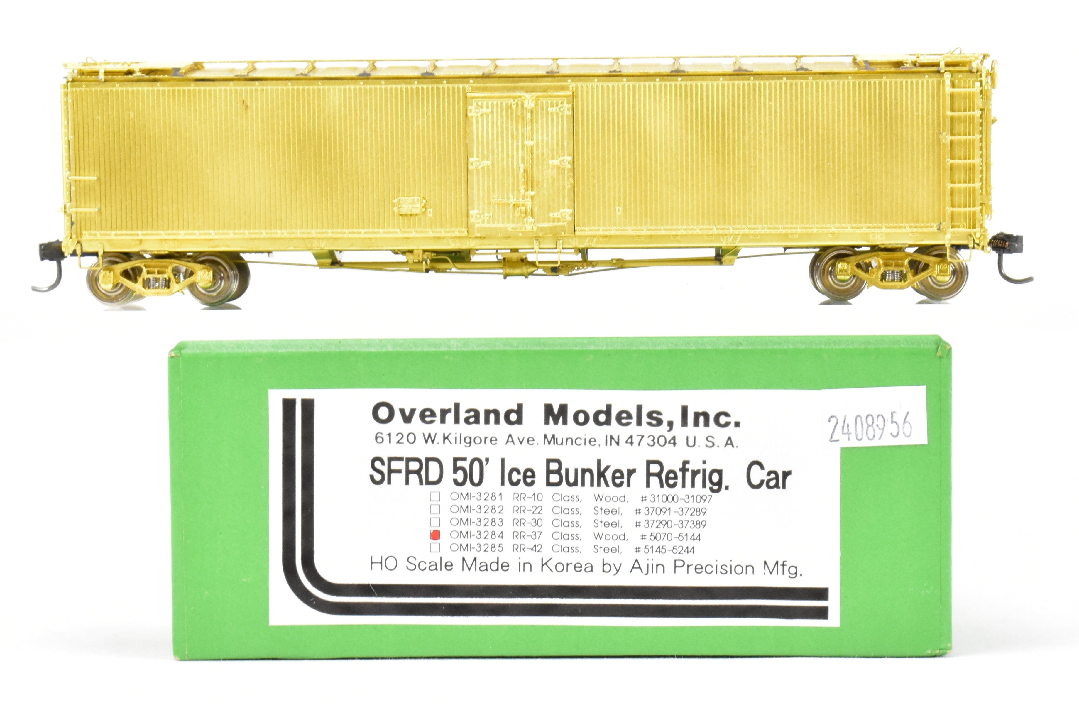 HO Brass OMI ATSF Santa Fe 50' Ice Bunker Wood Refrigerator Car, Excellent Condition