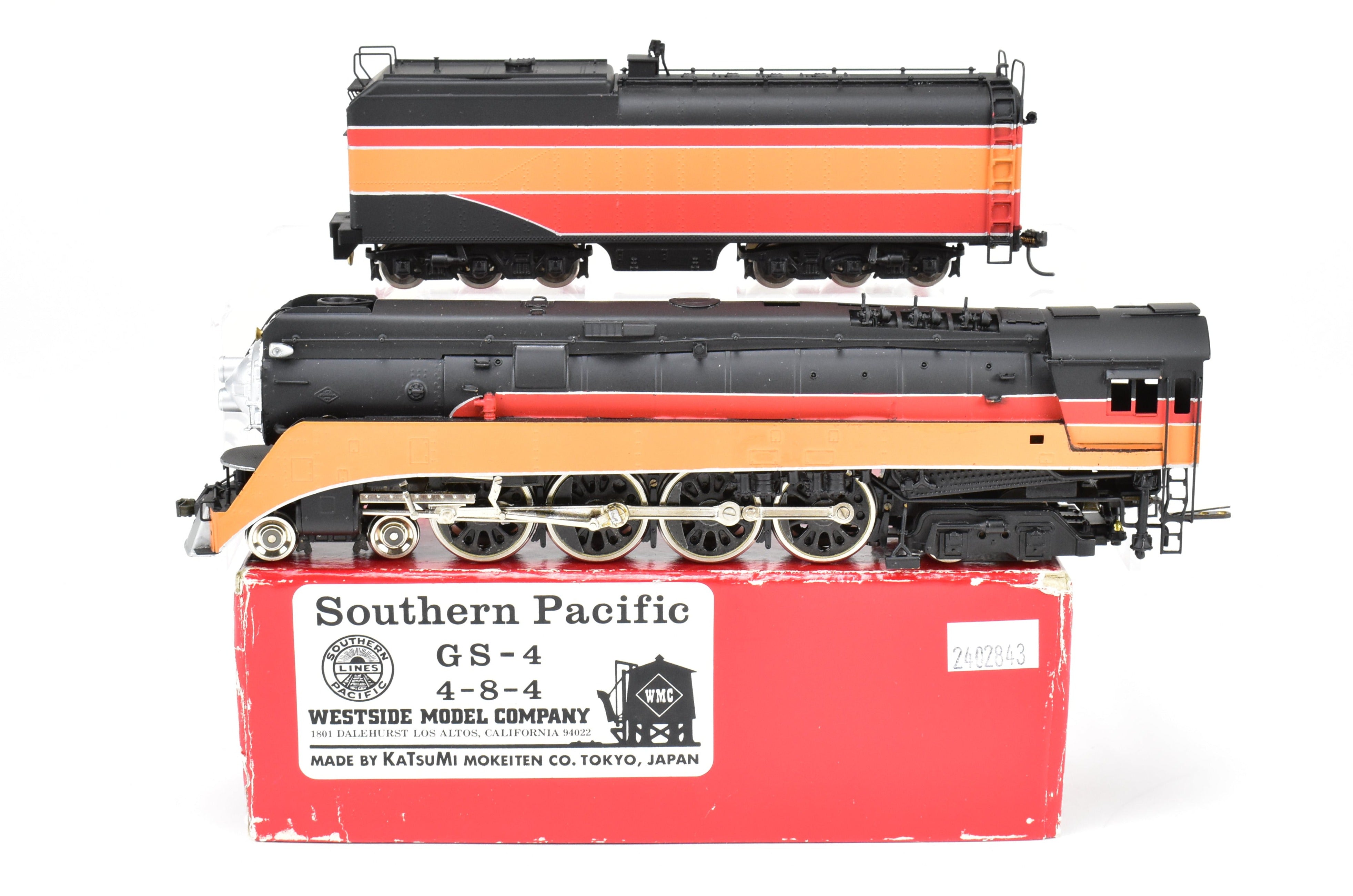 High - Quality HO Scale Brass Westside Model Co. Southern Pacific Class GS - 4 4 - 8 - 4 Factory - Painted Vintage Train Model