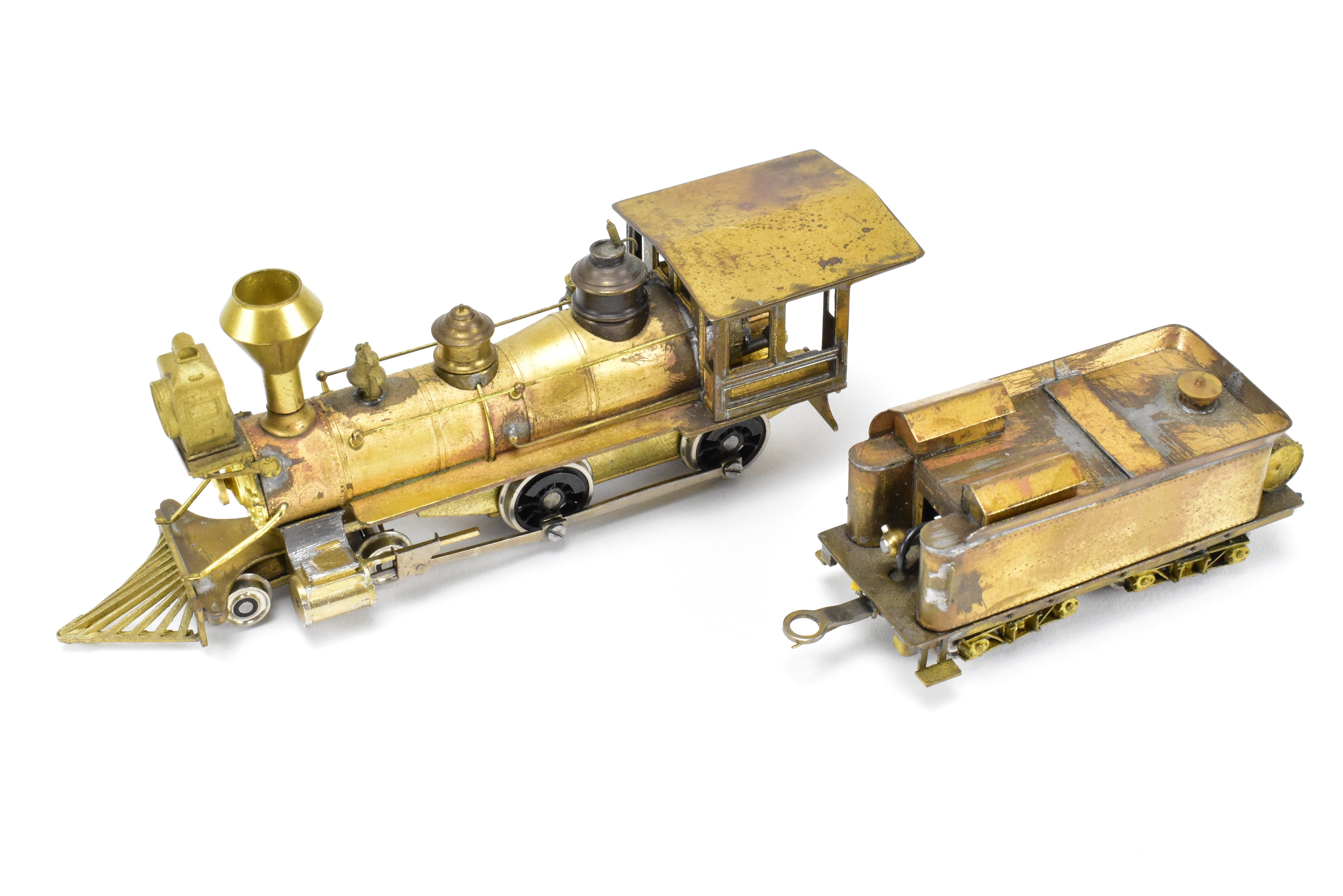 HOn3 Scale Brass American 4-4-0 Steam Locomotive by Far East Distributors (FED) Circa 1880 with Modified Details