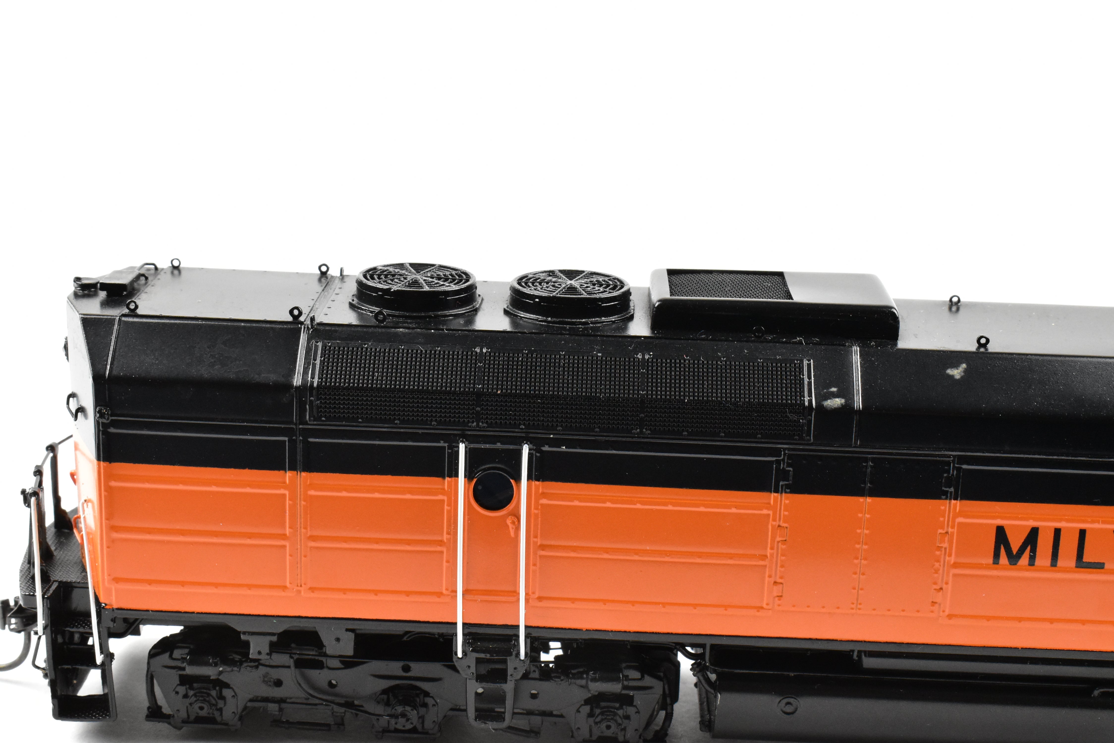 HO Scale Brass Freight Train Model - Overland Models Inc. Milwaukee Road EMD FP45 Freight Version from 1970 Era, Number 4 with DCC Function