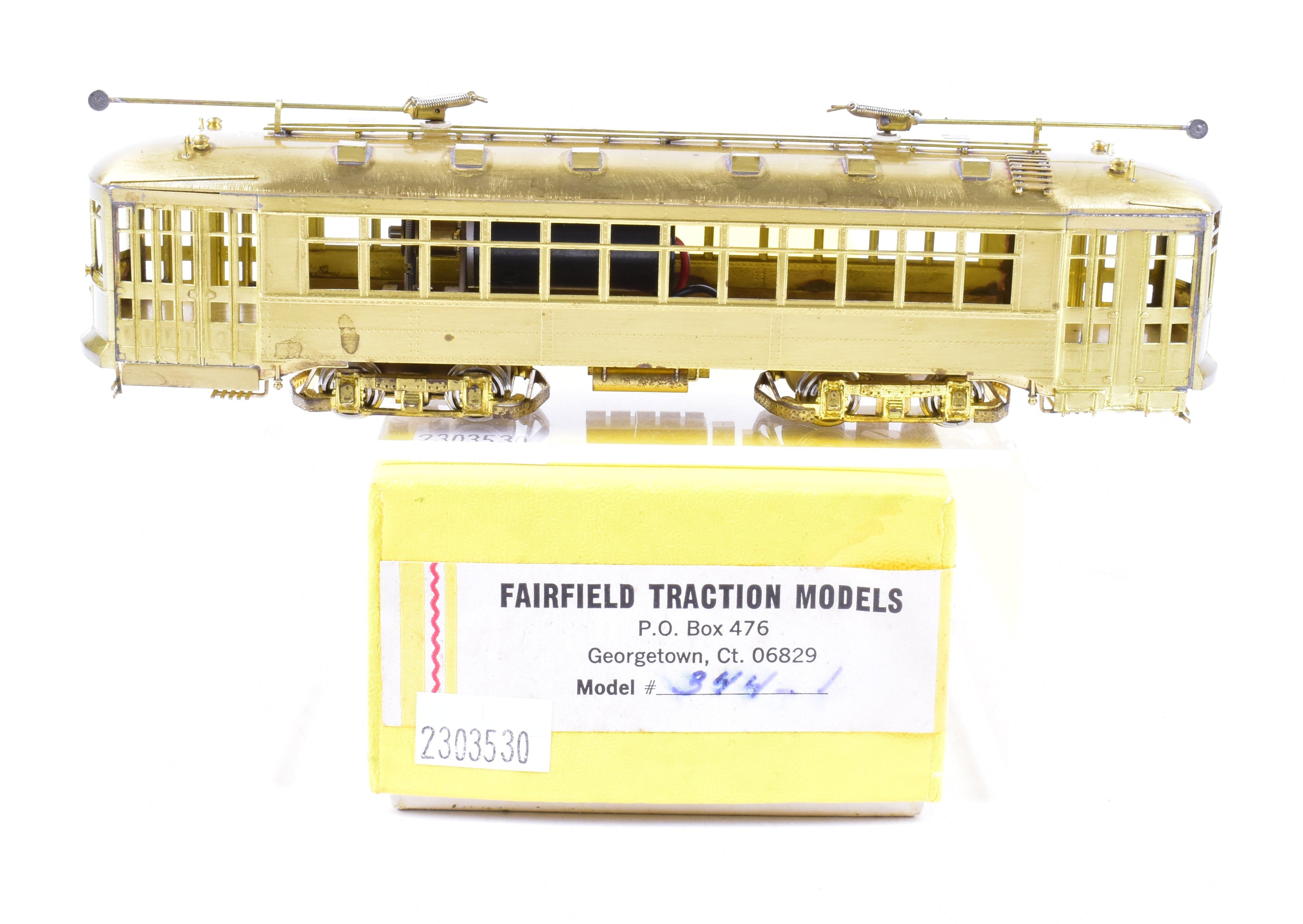 HO Scale Brass Chicago Surface Lines 169 Car Model - Fairfield Models 344 - 1 with New NWSL Gears for Model Trains