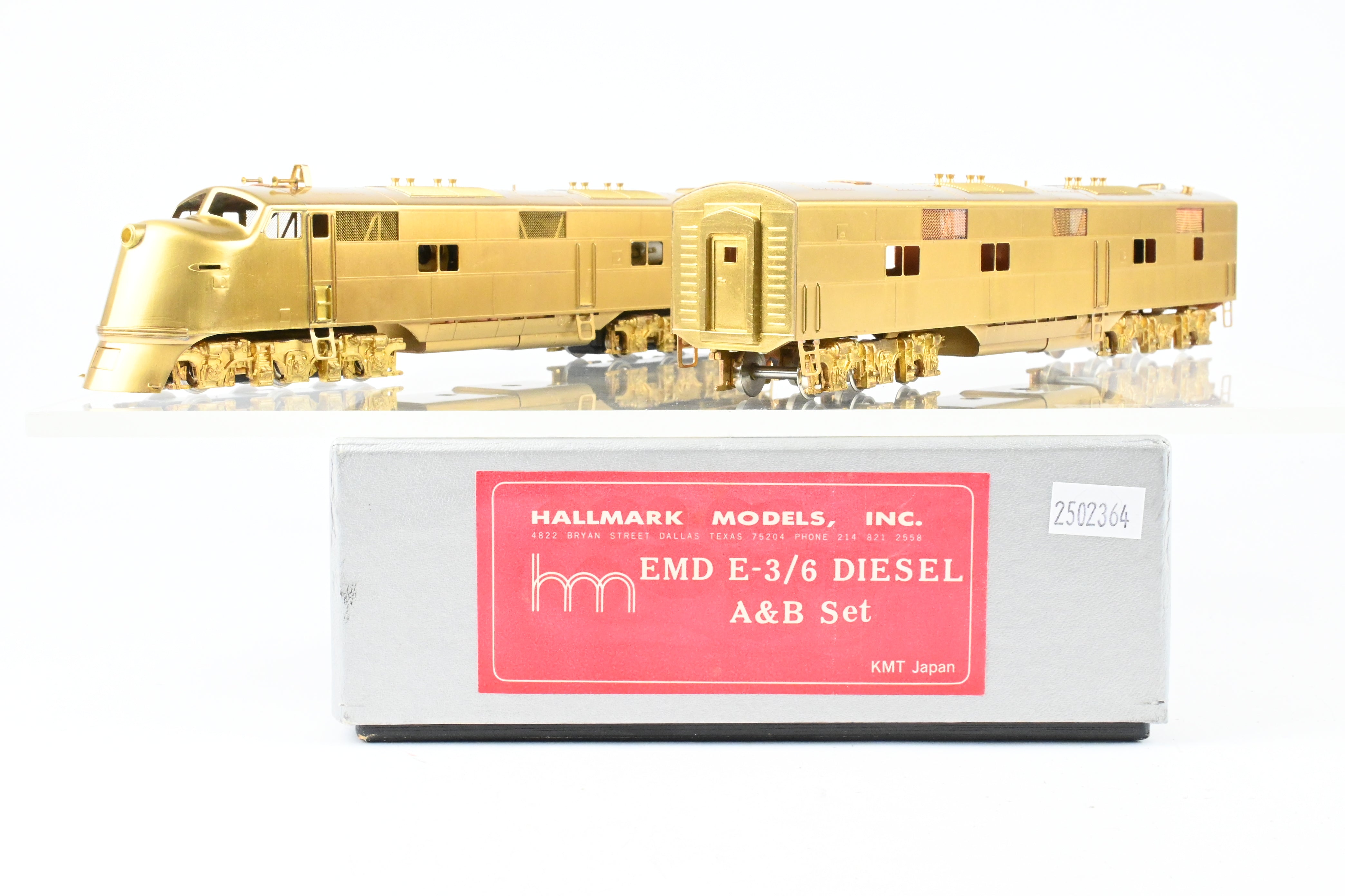 HO Scale Brass Hallmark Model Train Sets of Various Roads - EMD E3/6 A/B Set with Powered A Unit and Unpowered B Unit