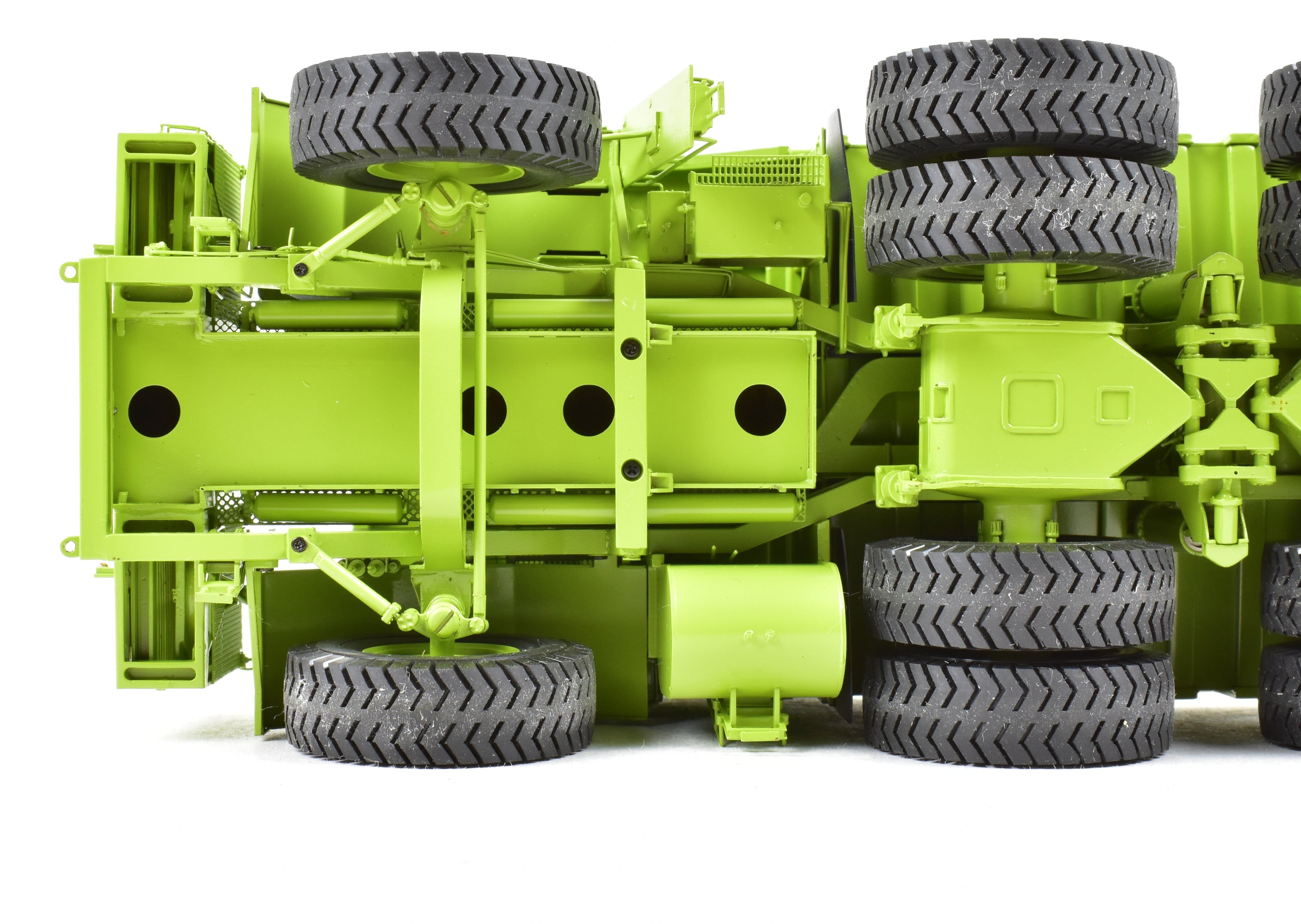 High - Quality HO Scale Brass Construction EMD Models Terex Titan 33 - 19 Hauler in Factory - Painted FP Green, A Rare and Sought - After Collectible Model